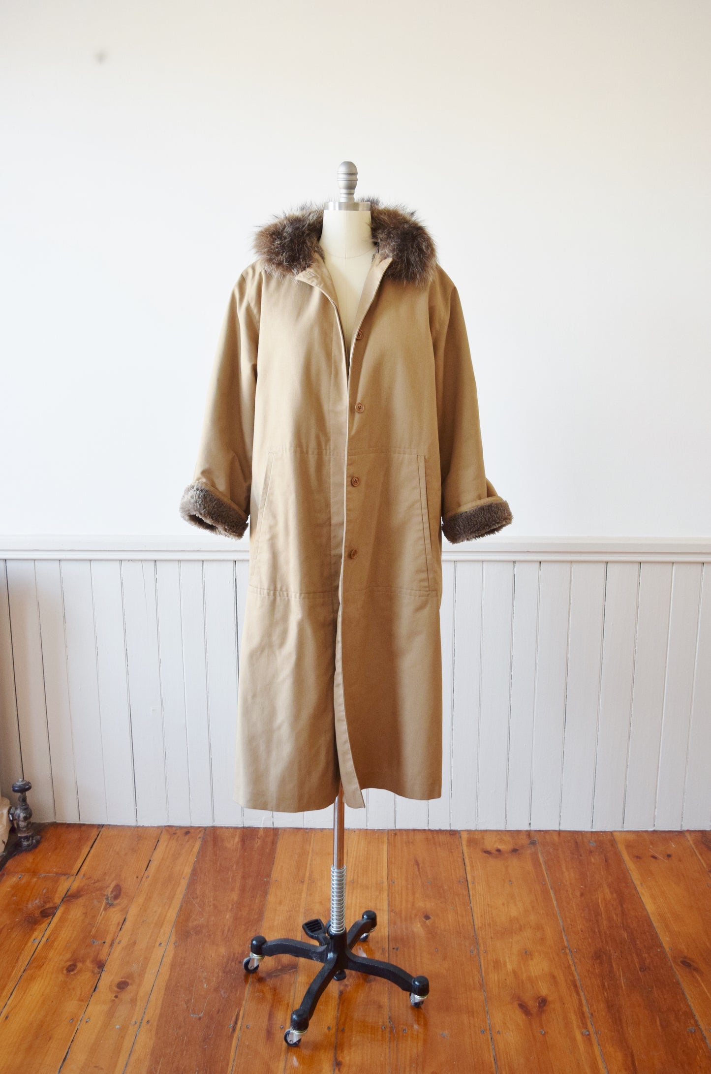 1970s Bonnie Cashin Fleece Lined Trench | M