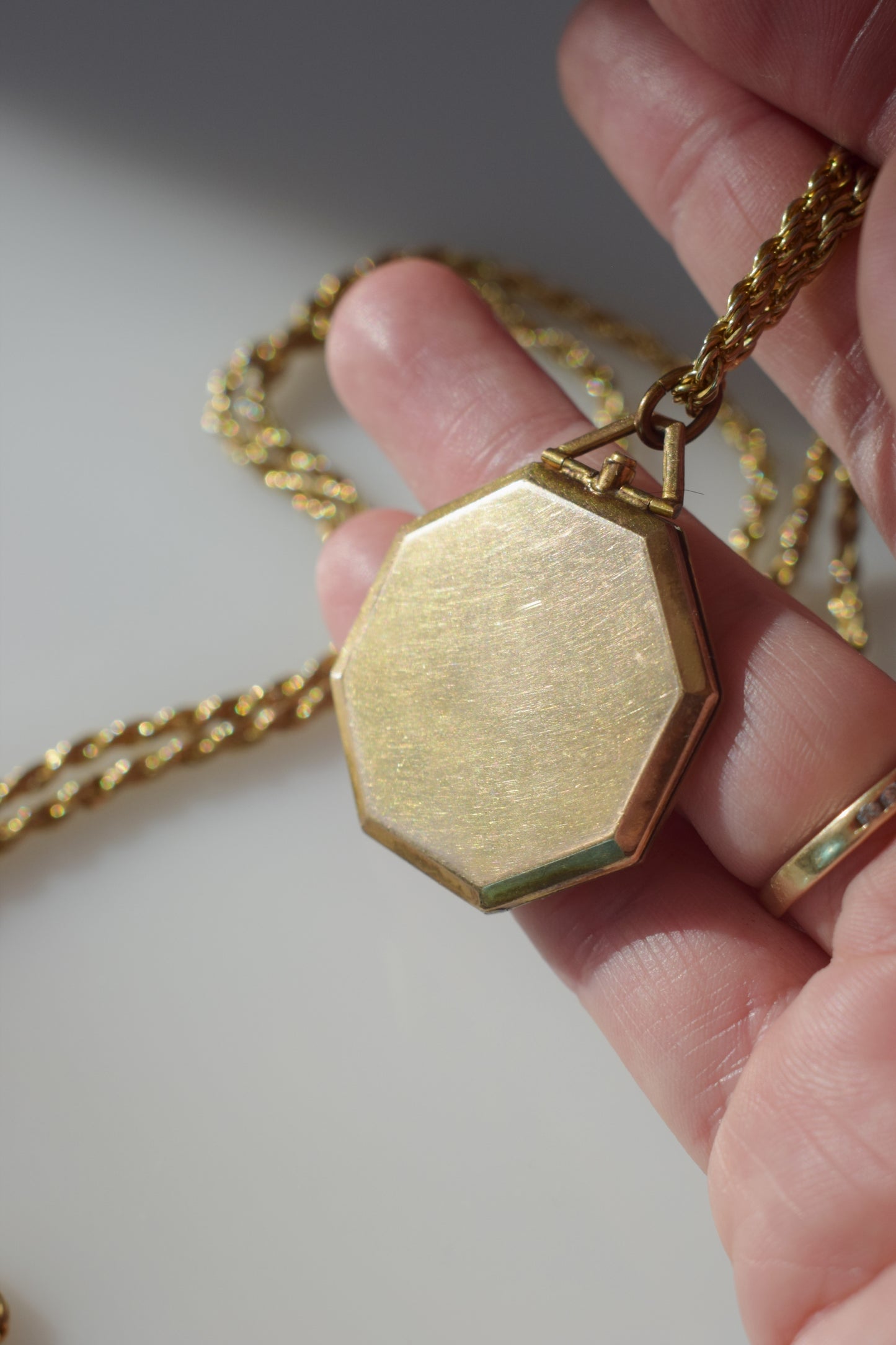 Large Antique Gold-fill Art Deco Locket | Octagon