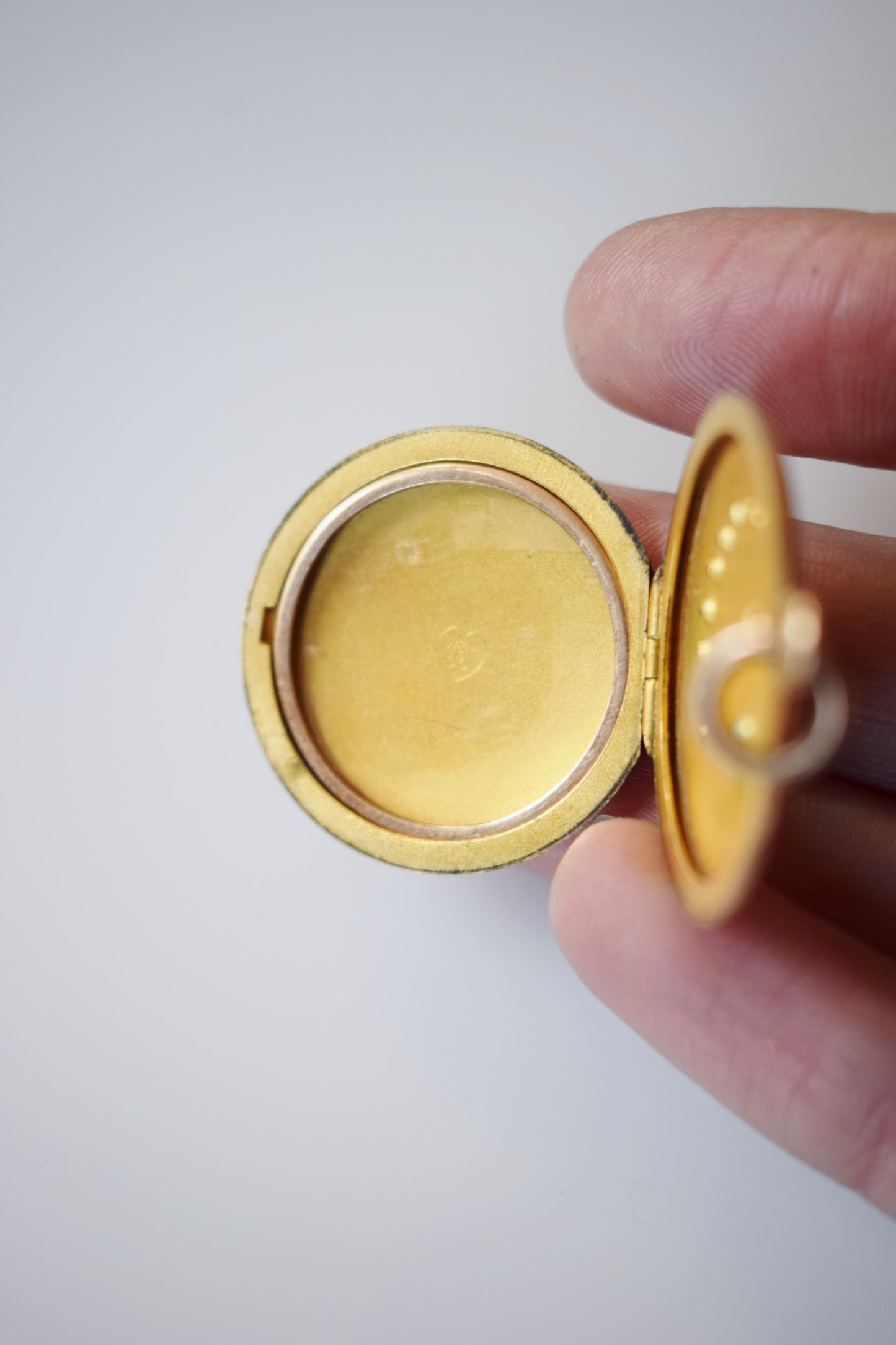 Antique Crescent Moon + Star Locket