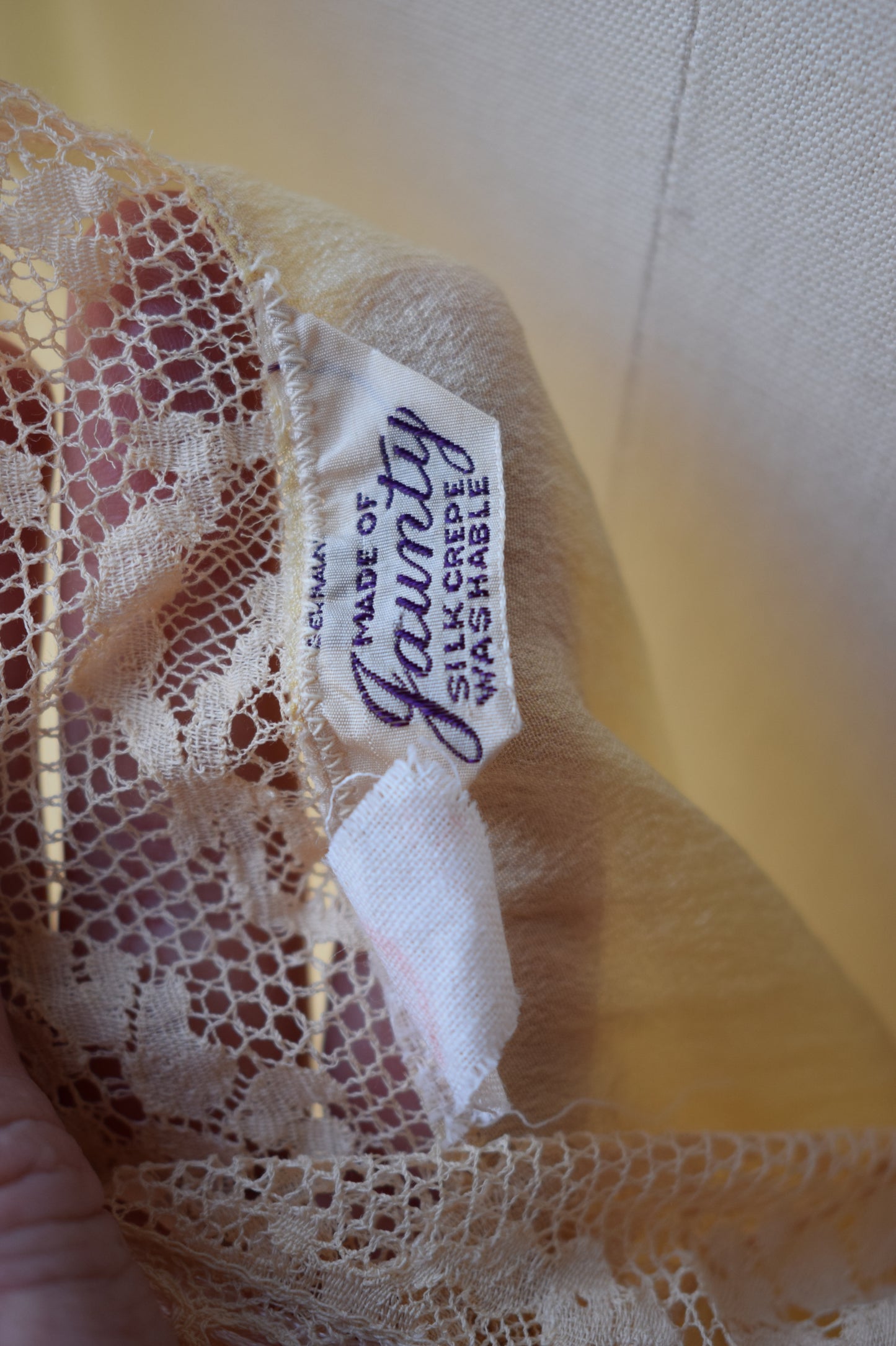 1940s Peach Silk Step-In | S/M