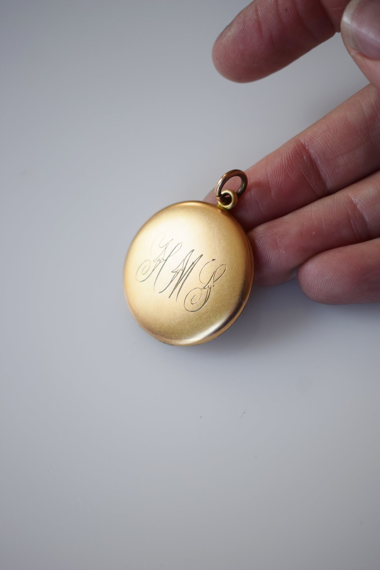 Antique Crescent Moon + Star Locket