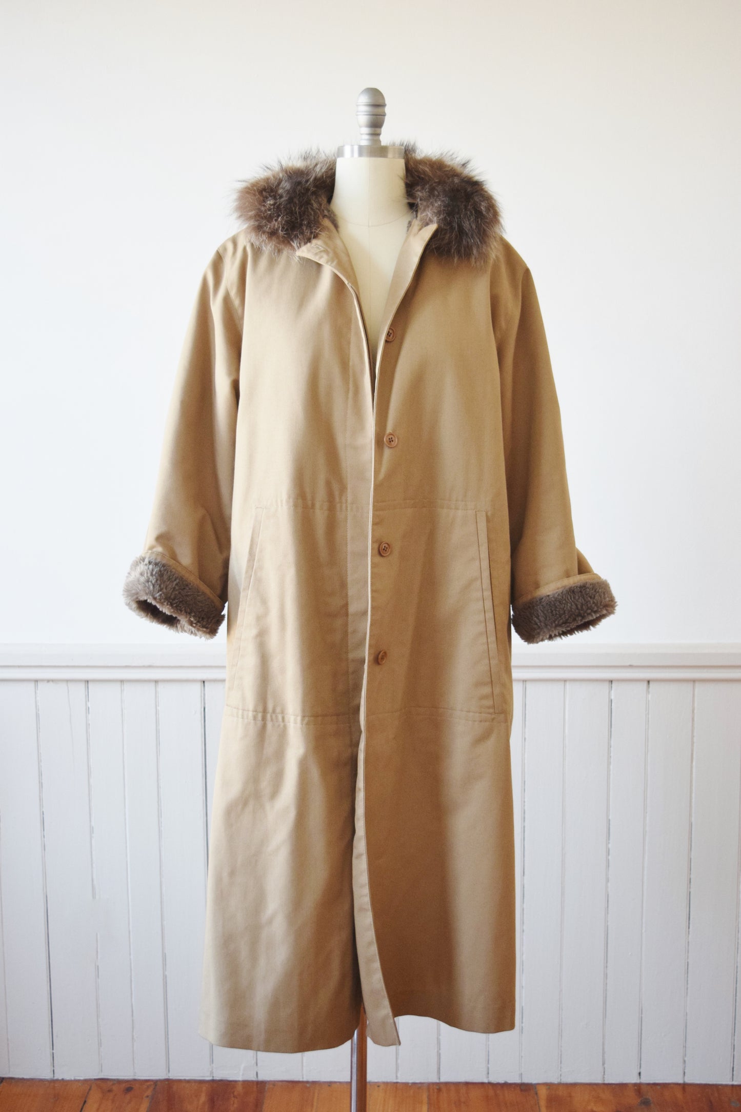 1970s Bonnie Cashin Fleece Lined Trench | M