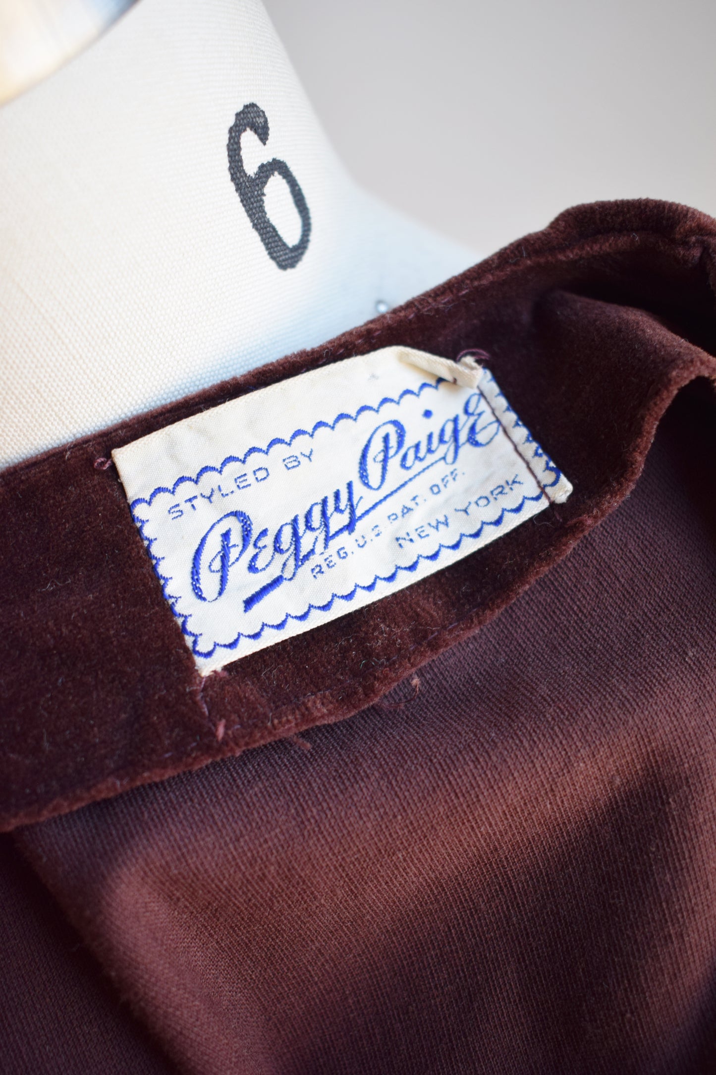 1940s Velveteen Pinafore Dress | XXS/XS