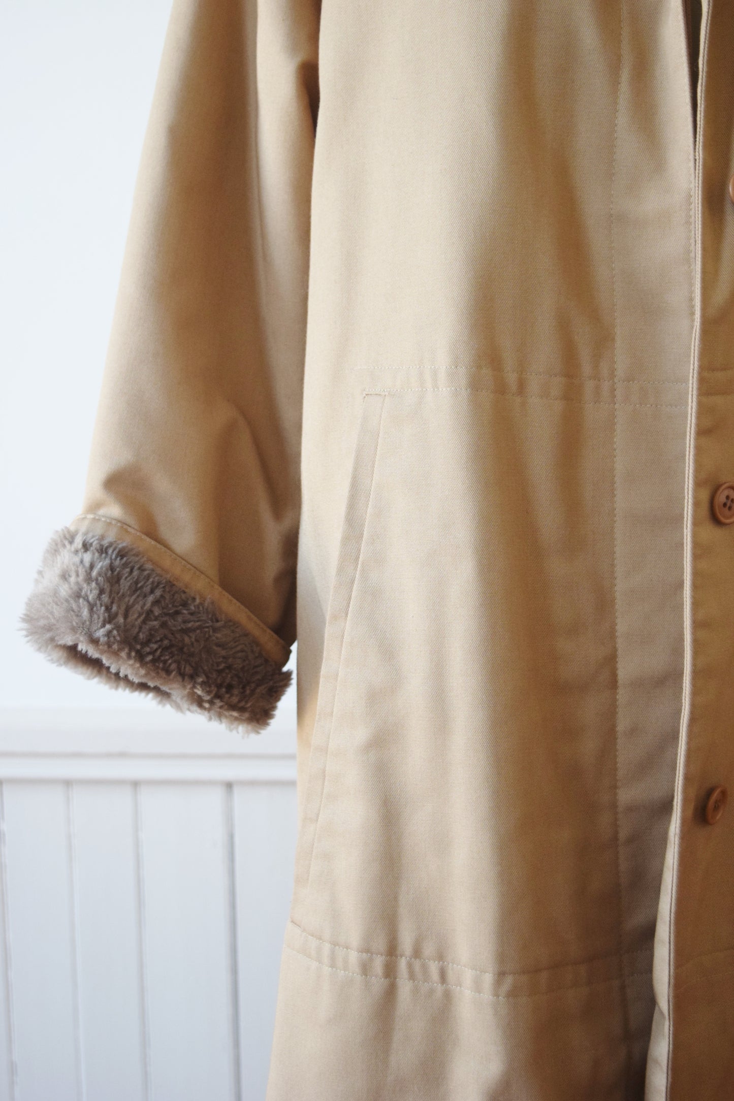 1970s Bonnie Cashin Fleece Lined Trench | M