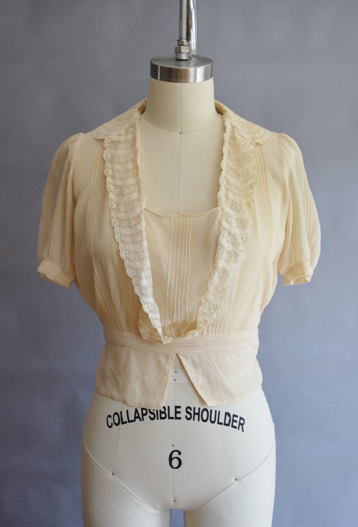 1930s Silk Crepe Blouse