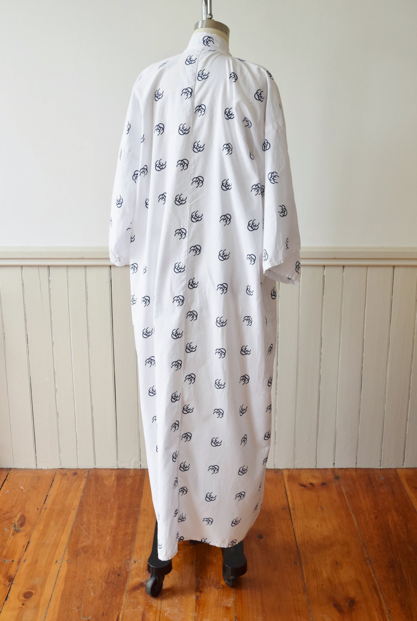 1980s Lucky Horseshoe Cotton Kimono Robe