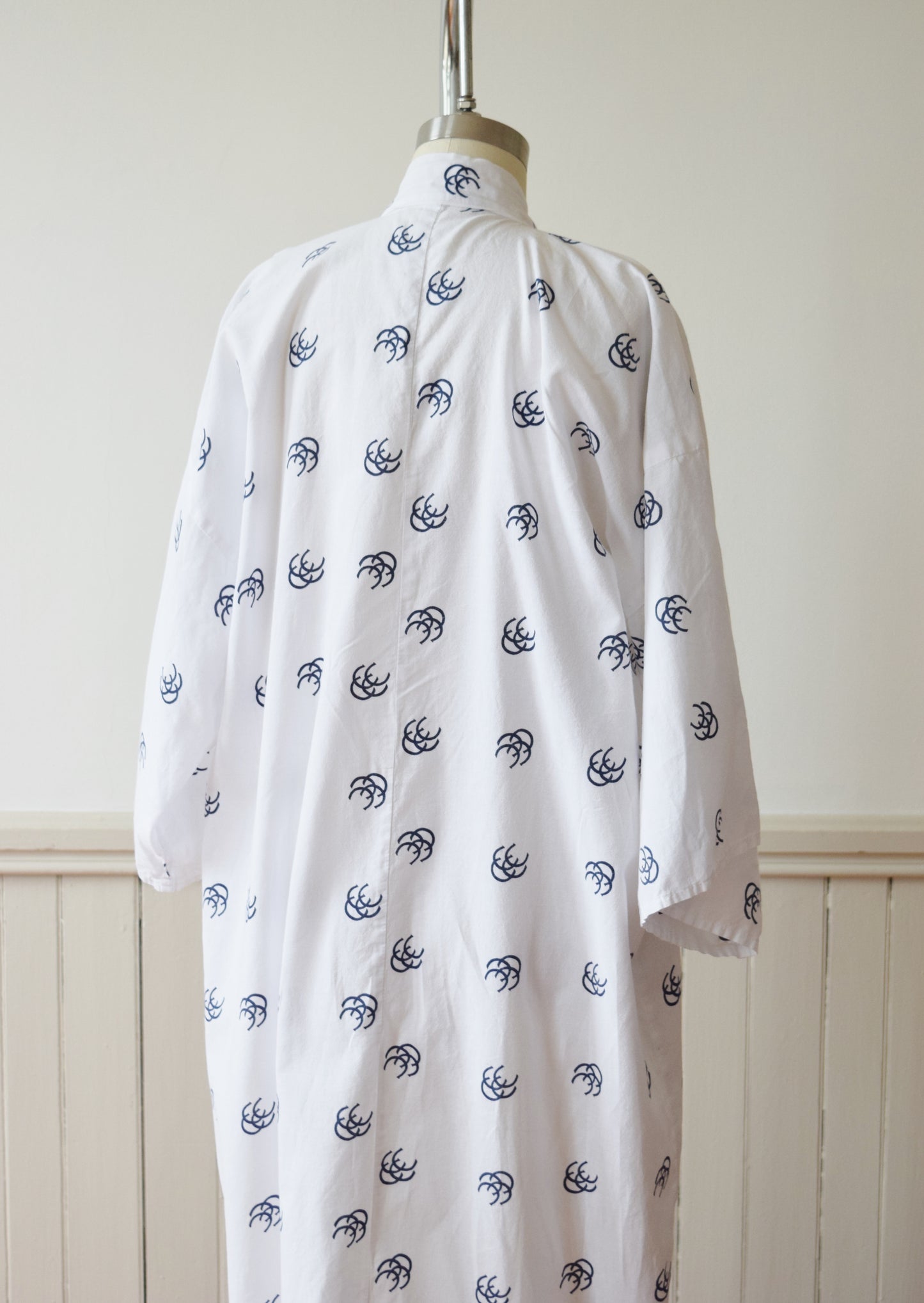 1980s Lucky Horseshoe Cotton Kimono Robe