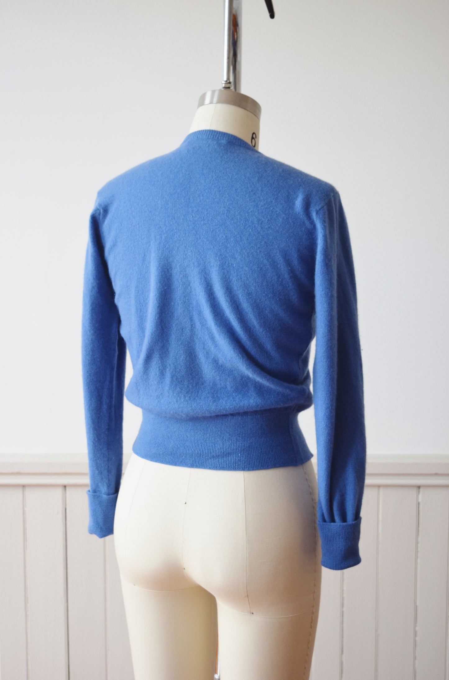 1950s/60s Sky Blue Classic Cashmere Cardigan | XS/P
