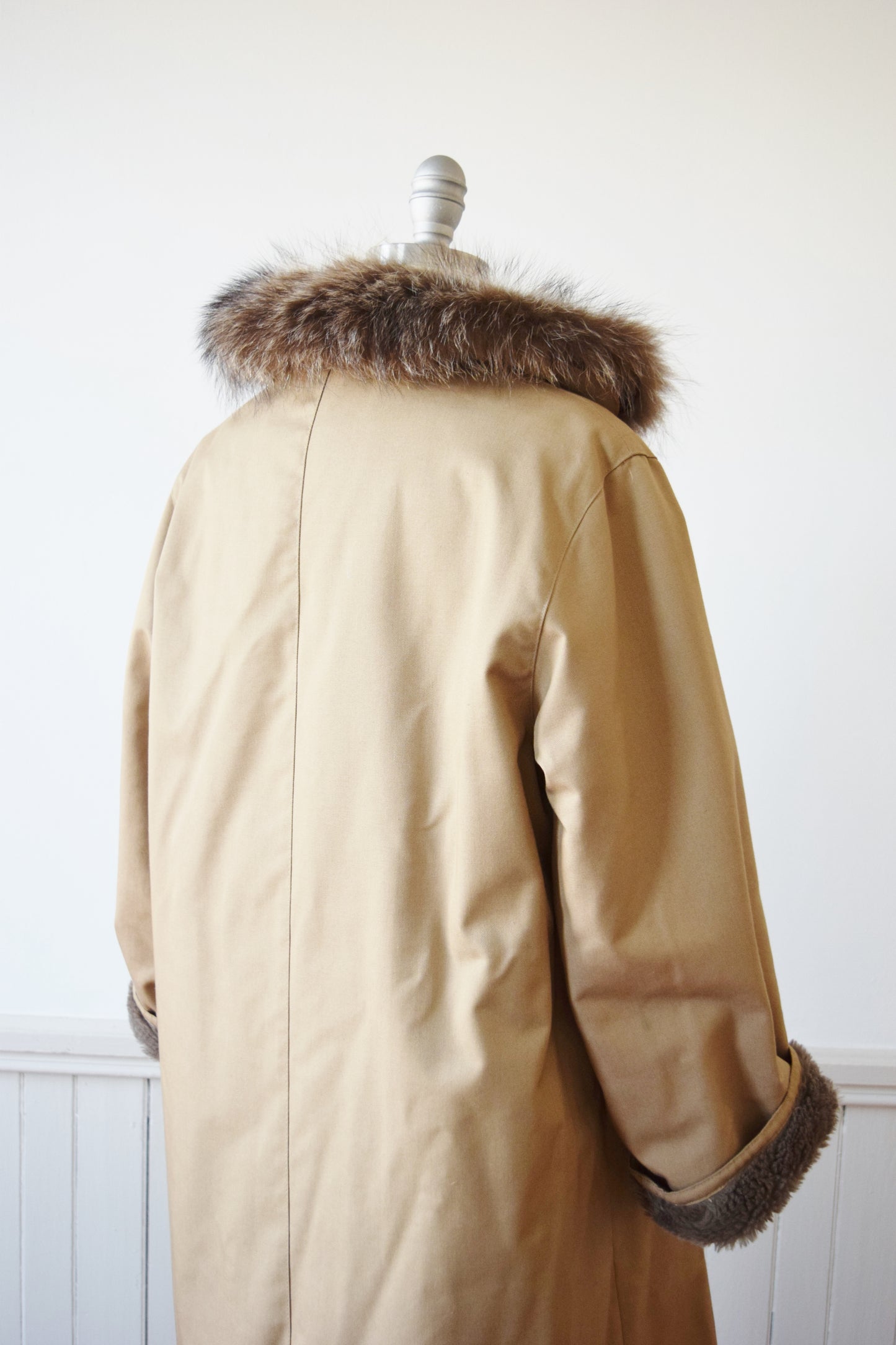 1970s Bonnie Cashin Fleece Lined Trench | M
