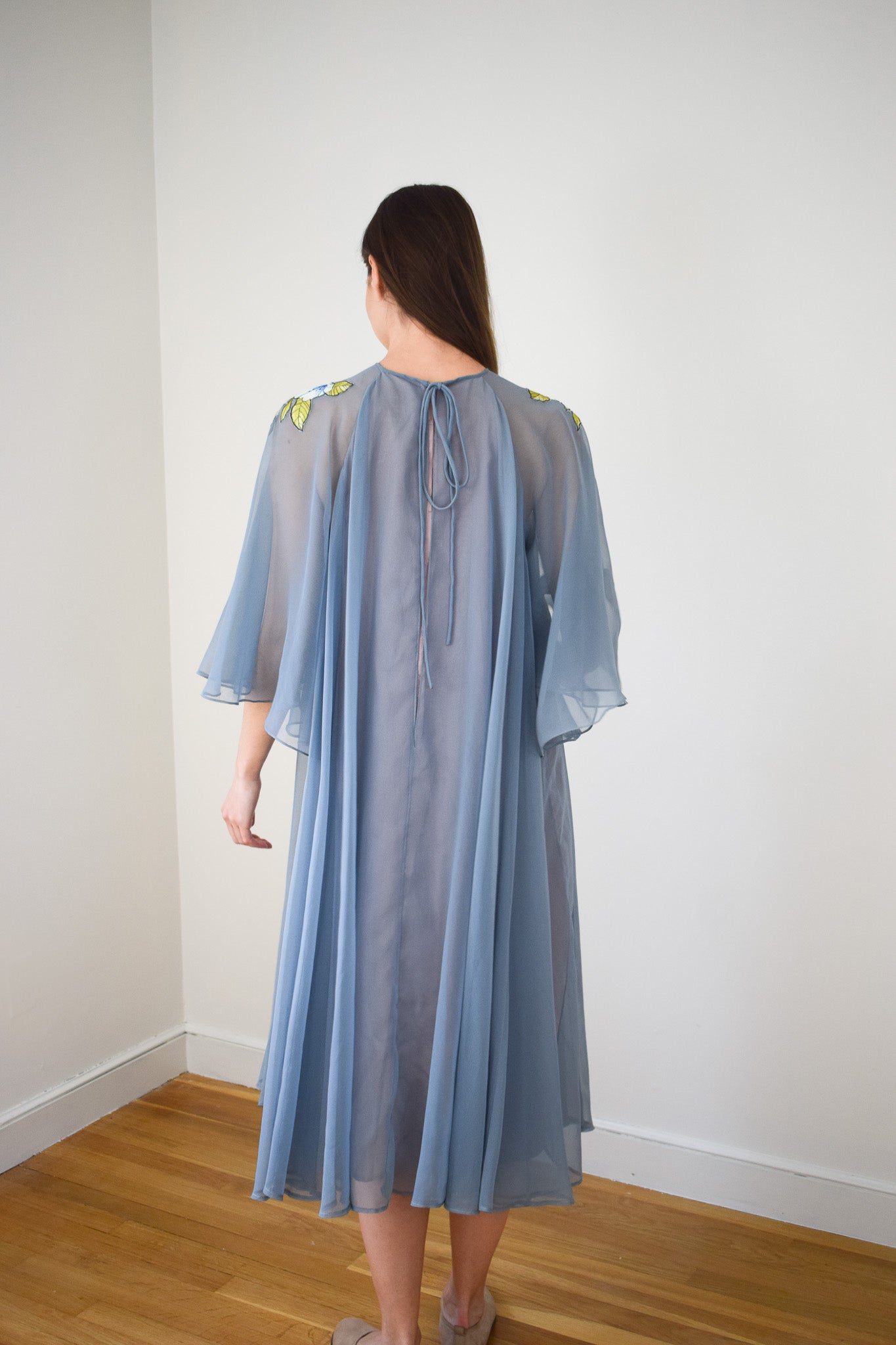 1970s Jean Varon Chiffon Dress | S/M