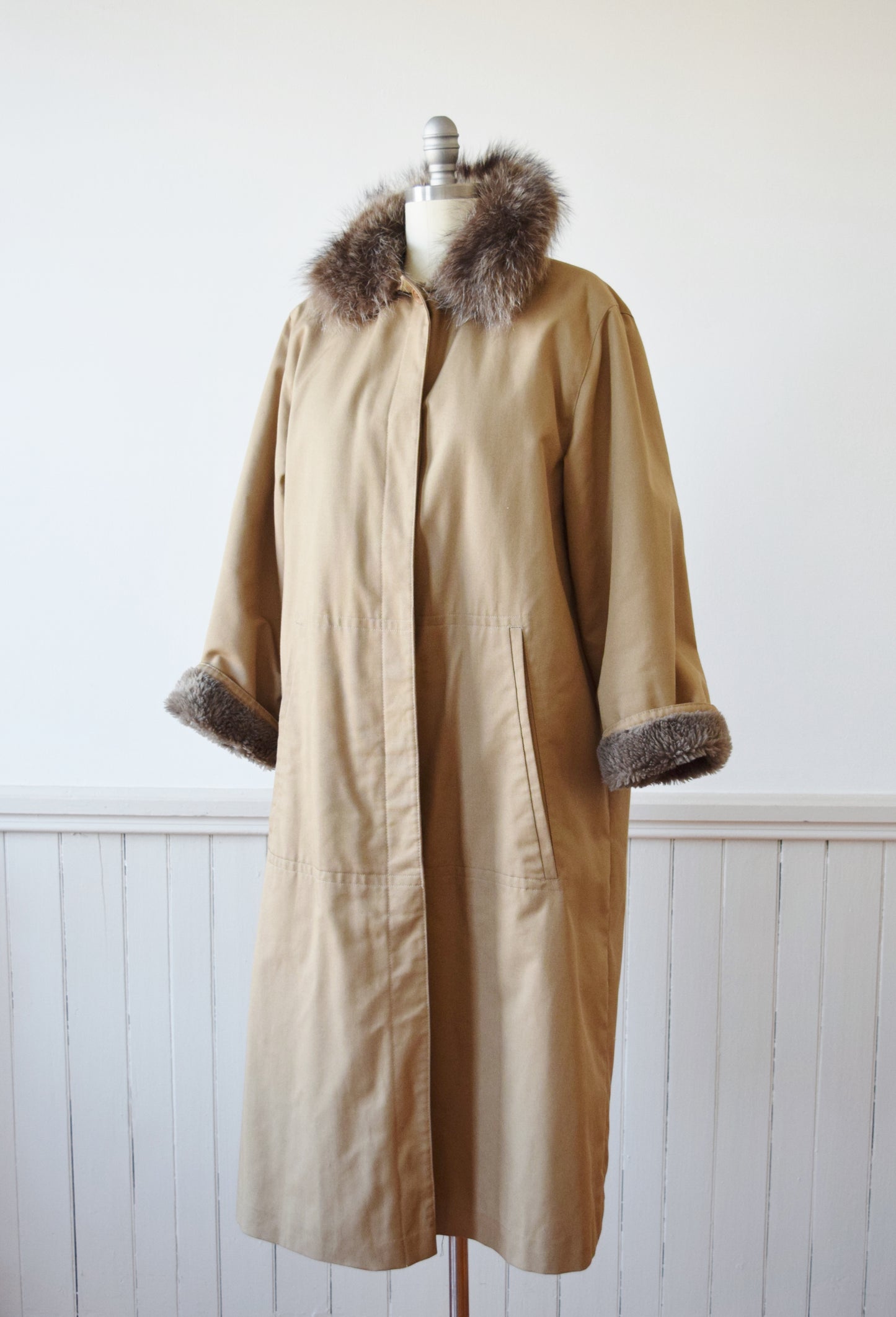 1970s Bonnie Cashin Fleece Lined Trench | M