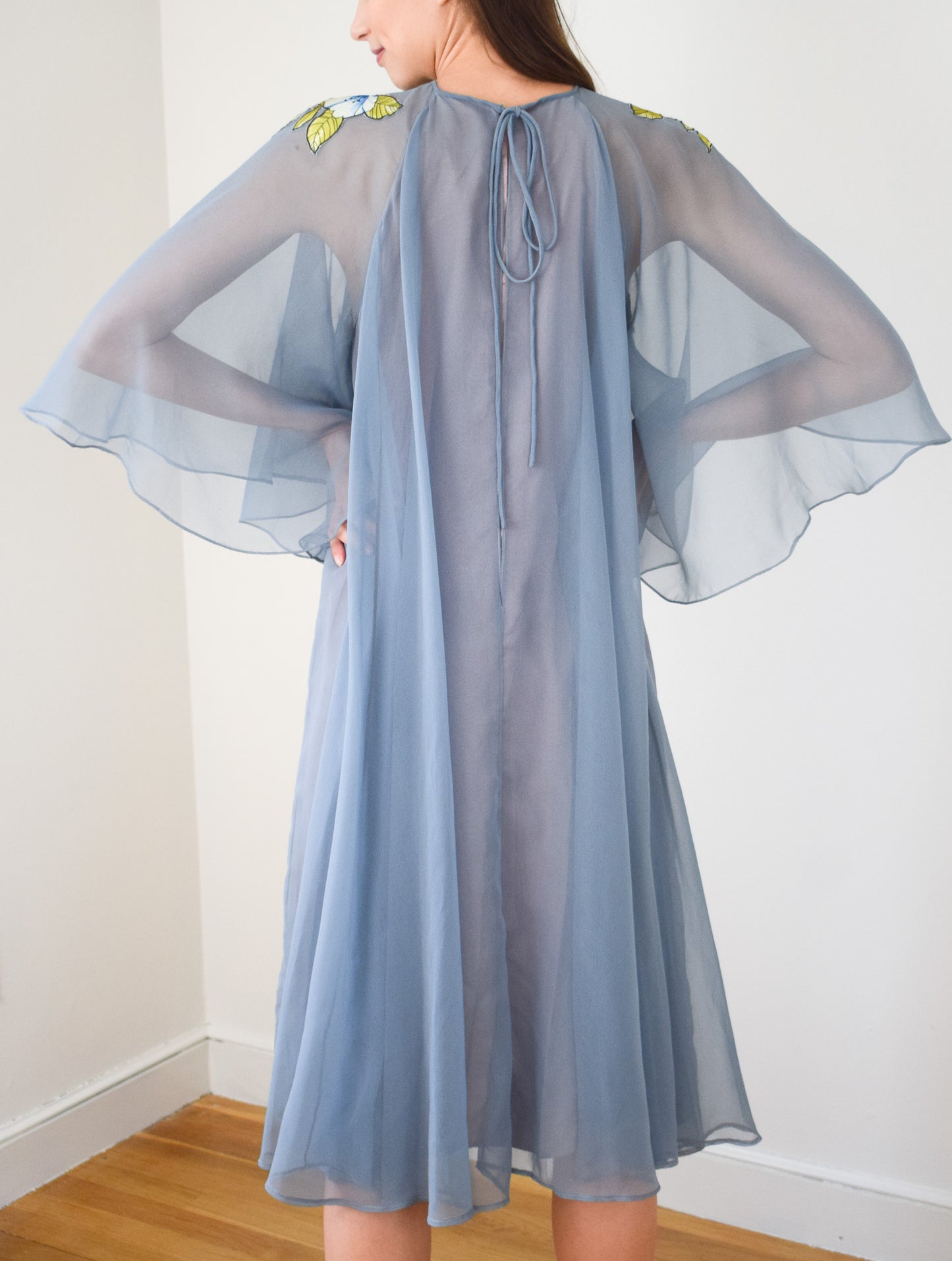 1970s Jean Varon Chiffon Dress | S/M