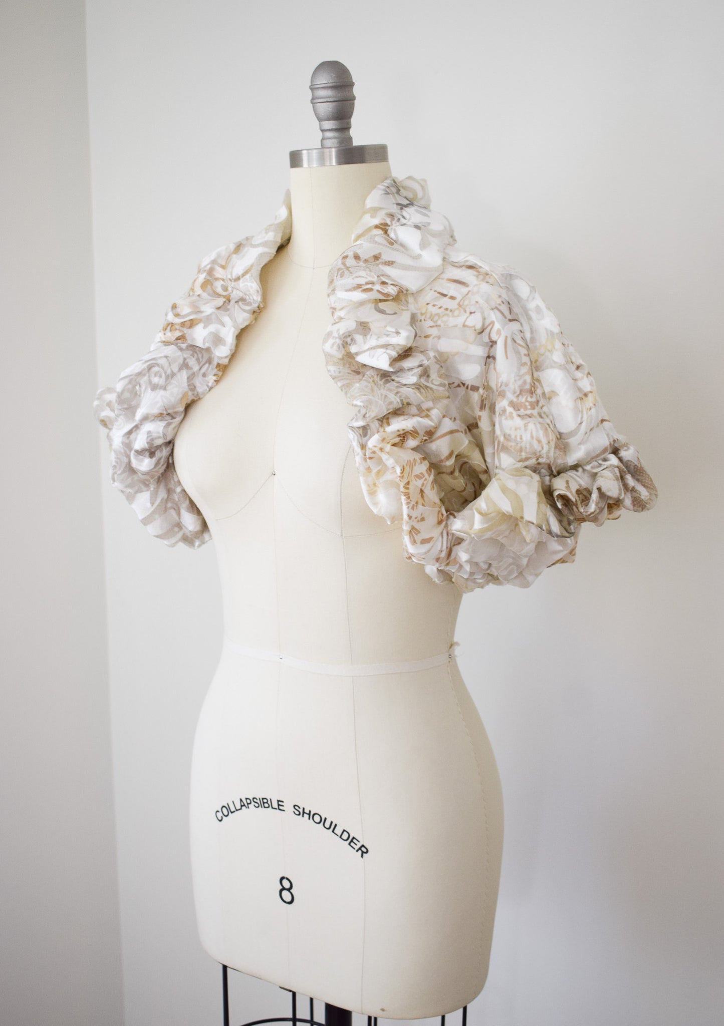 Diane Freis Sculptural Satin Bolero | S-M