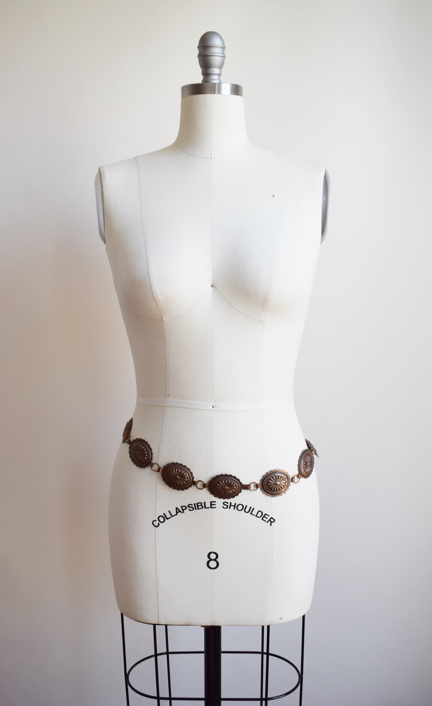 Vintage Copper Medallion Belt | up to 33"