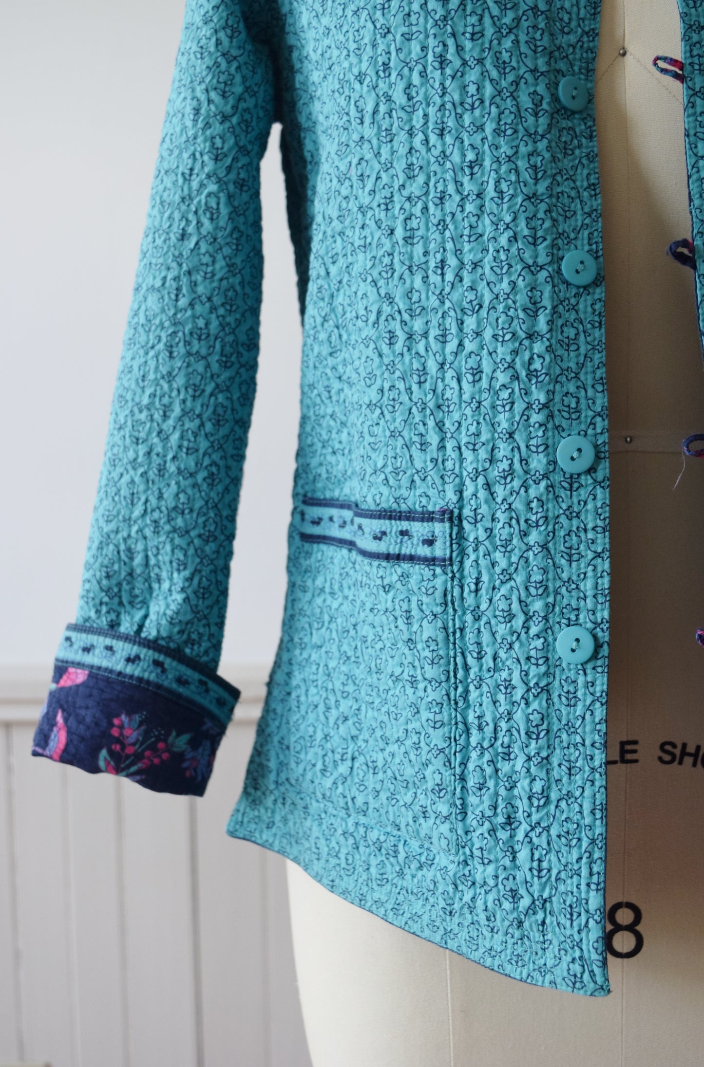 1980s Reversible Cotton Quilted Jacket | S