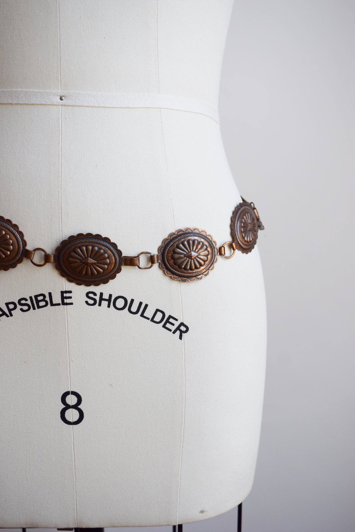 Vintage Copper Medallion Belt | up to 33"