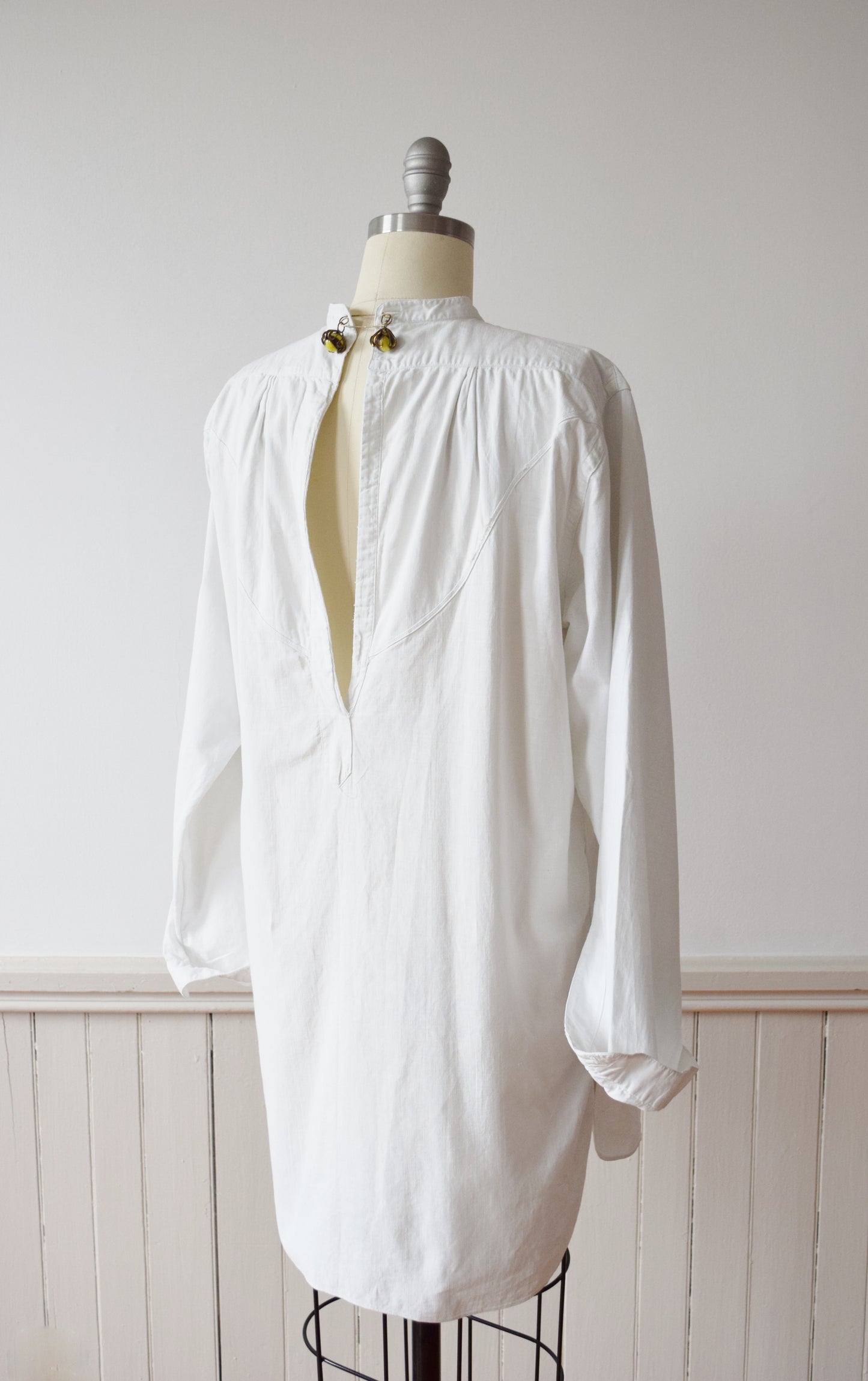 Antique Edwardian Men's Dress Shirt | S-L