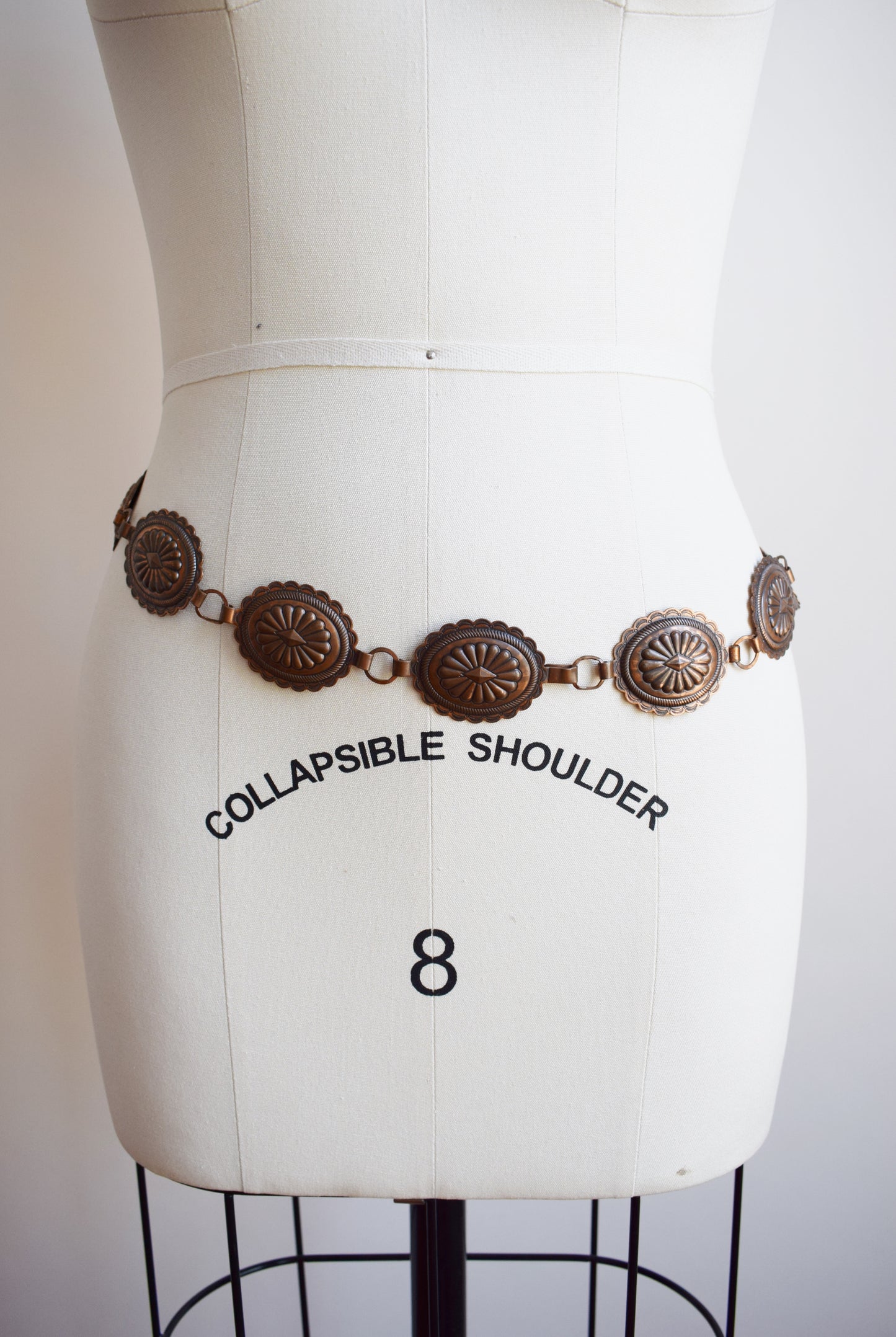 Vintage Copper Medallion Belt | up to 33"