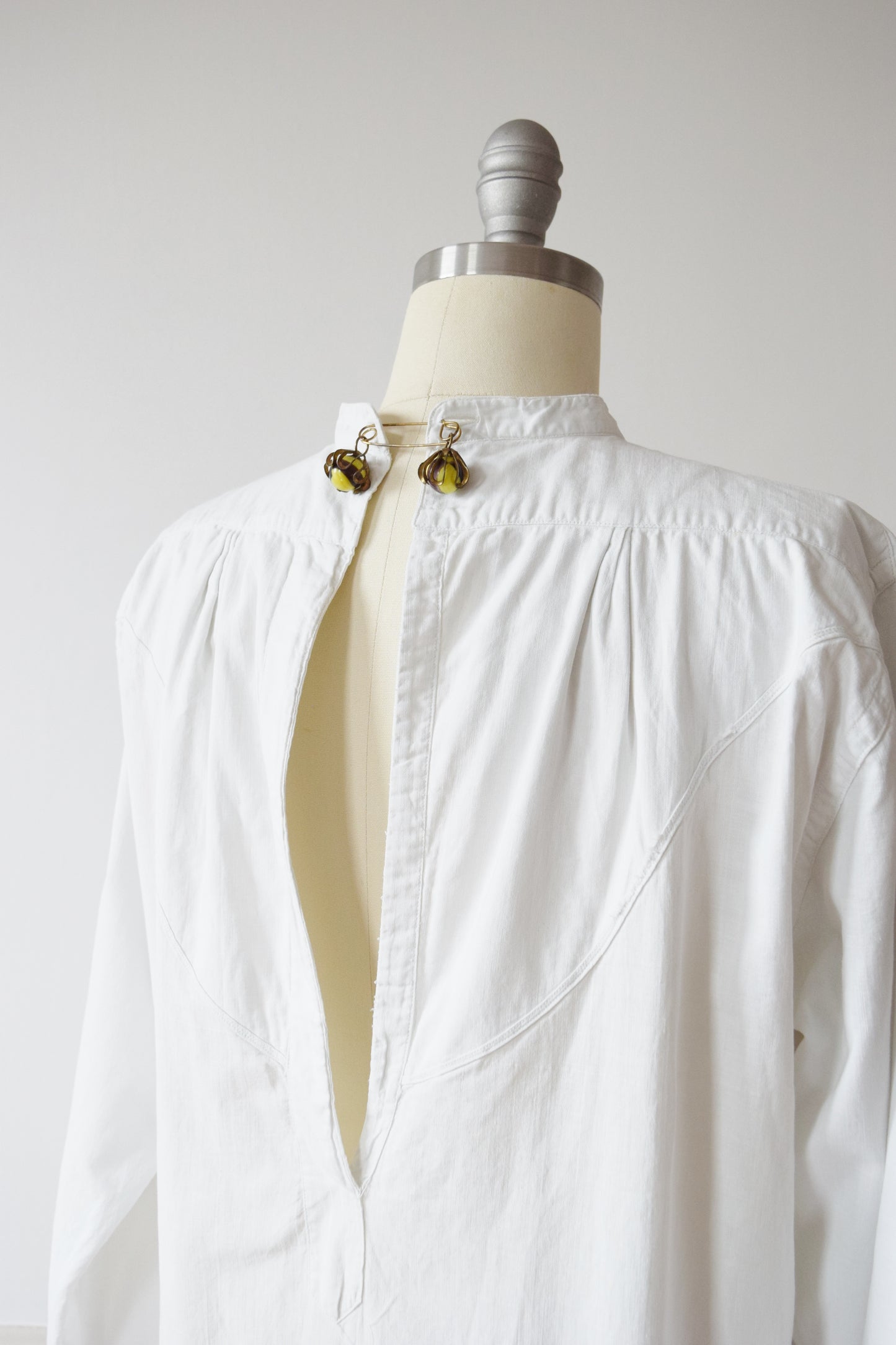 Antique Edwardian Men's Dress Shirt | S-L