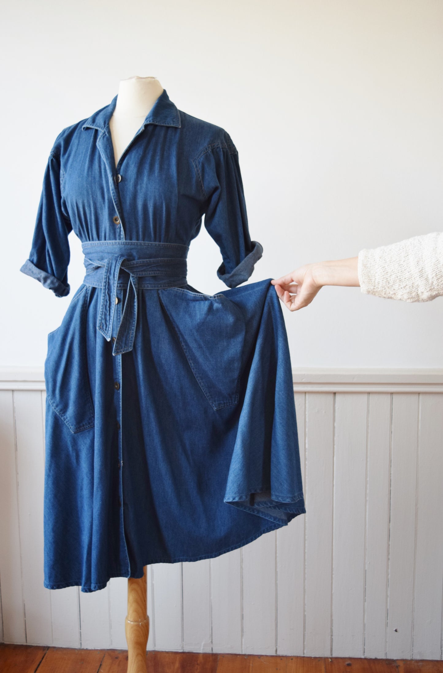 Denim Shirtwaist Dress | 1980s | MP