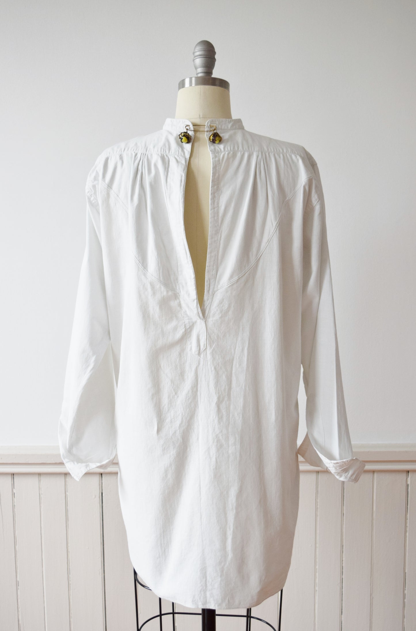 Antique Edwardian Men's Dress Shirt | S-L