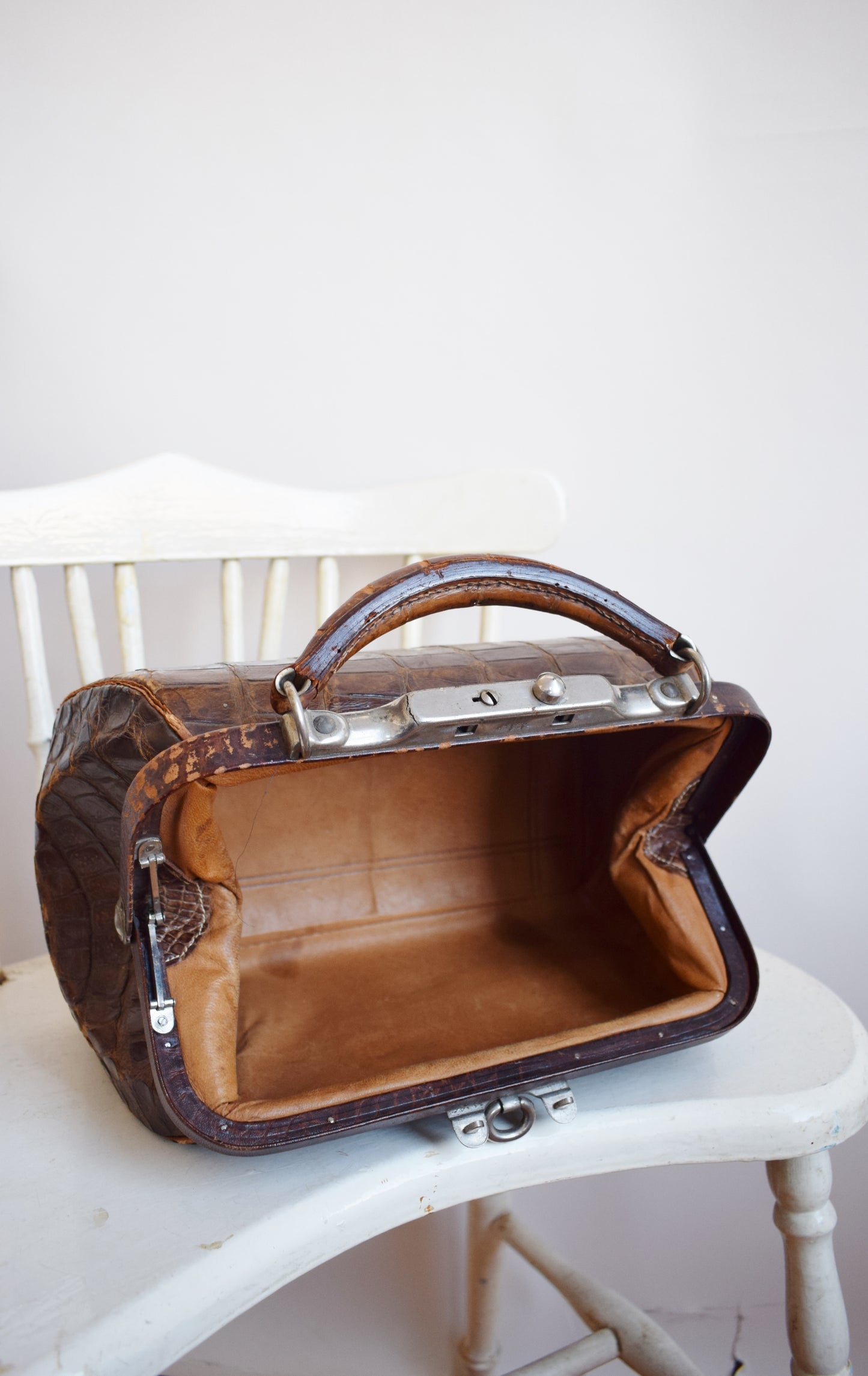 Victorian Alligator Hide Doctor's Bag