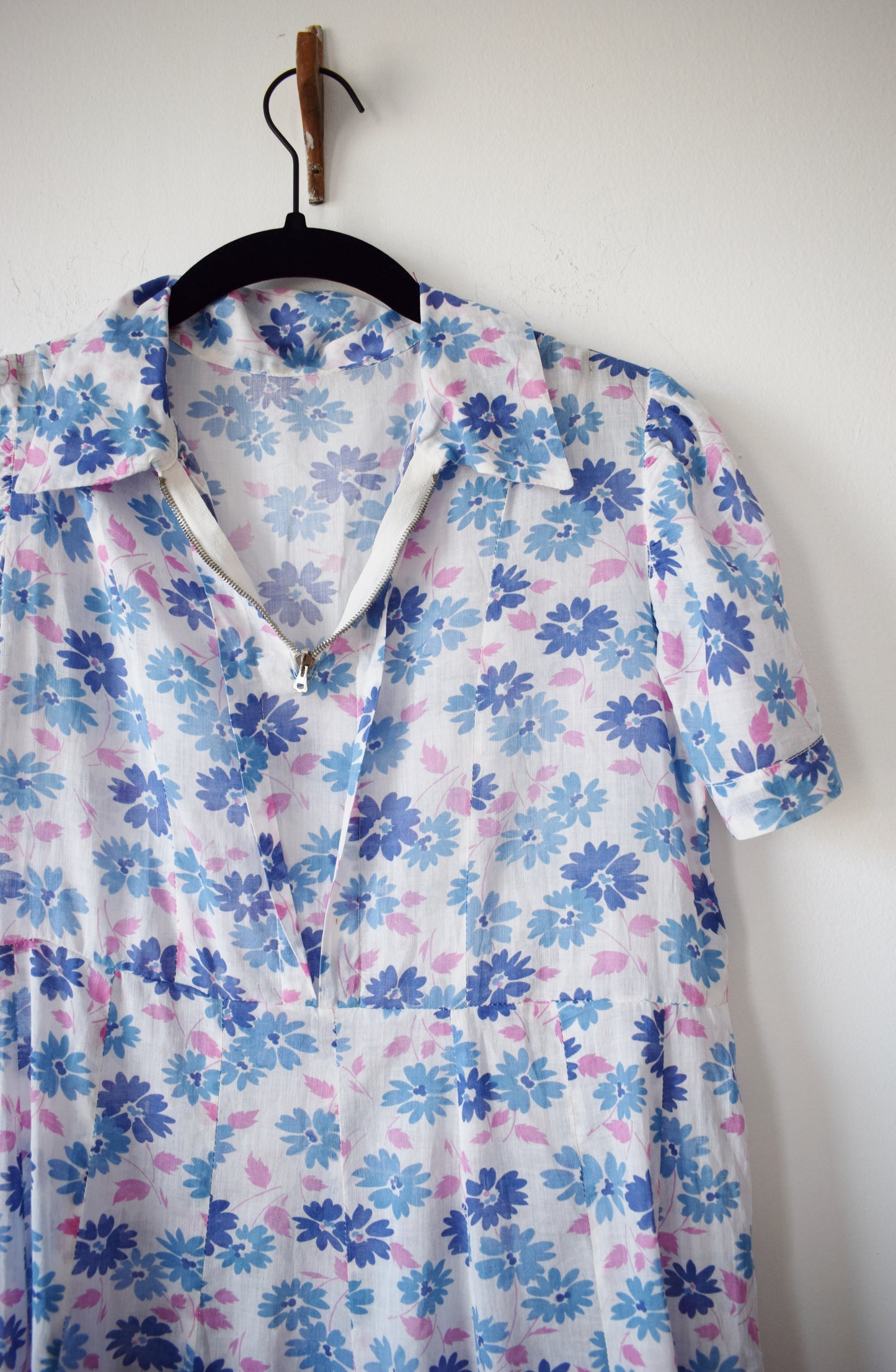 1930s Cotton Floral Frock | XS P | wounded bird