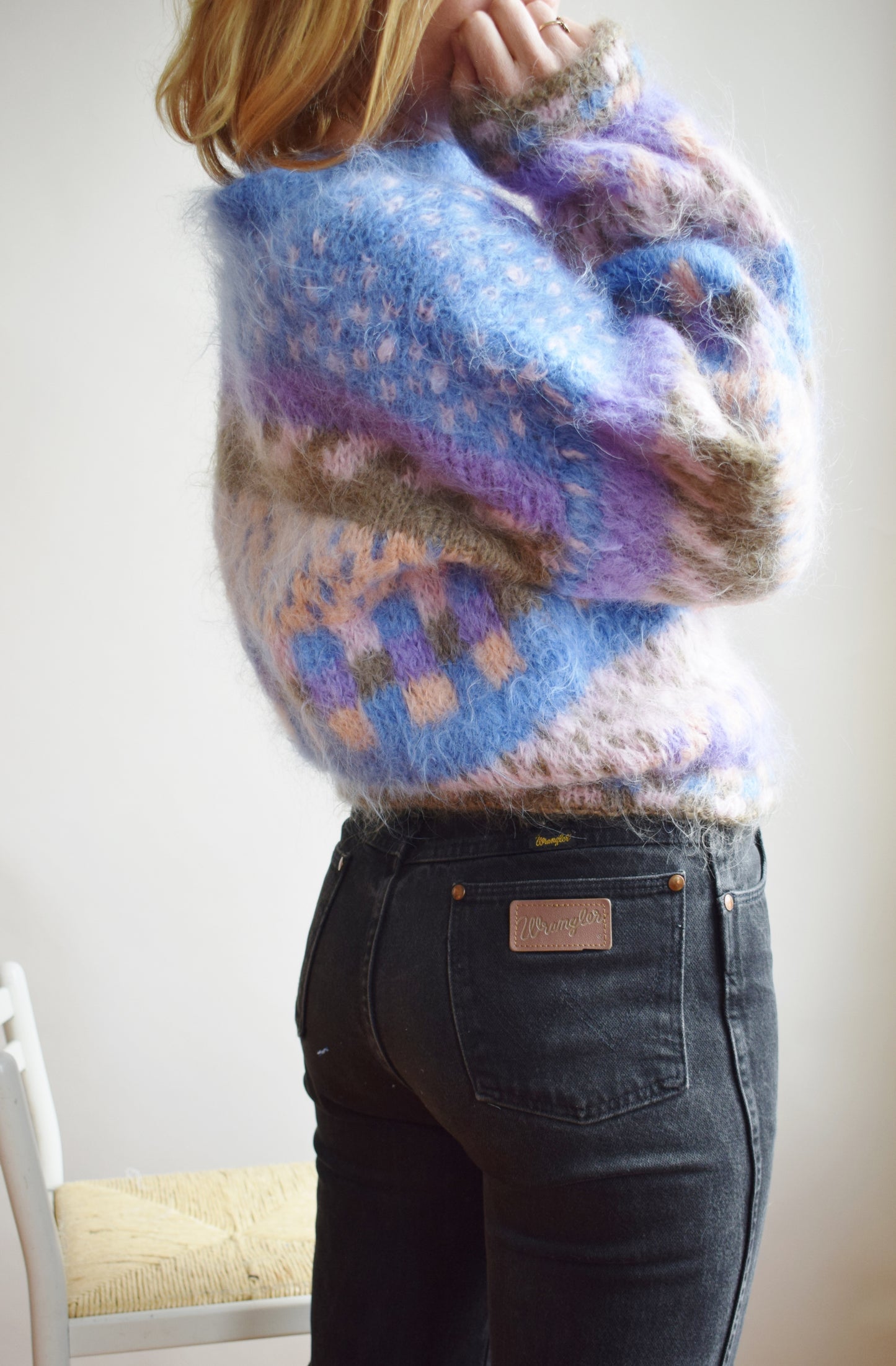Vintage Handknit Mohair Sweater | M/L