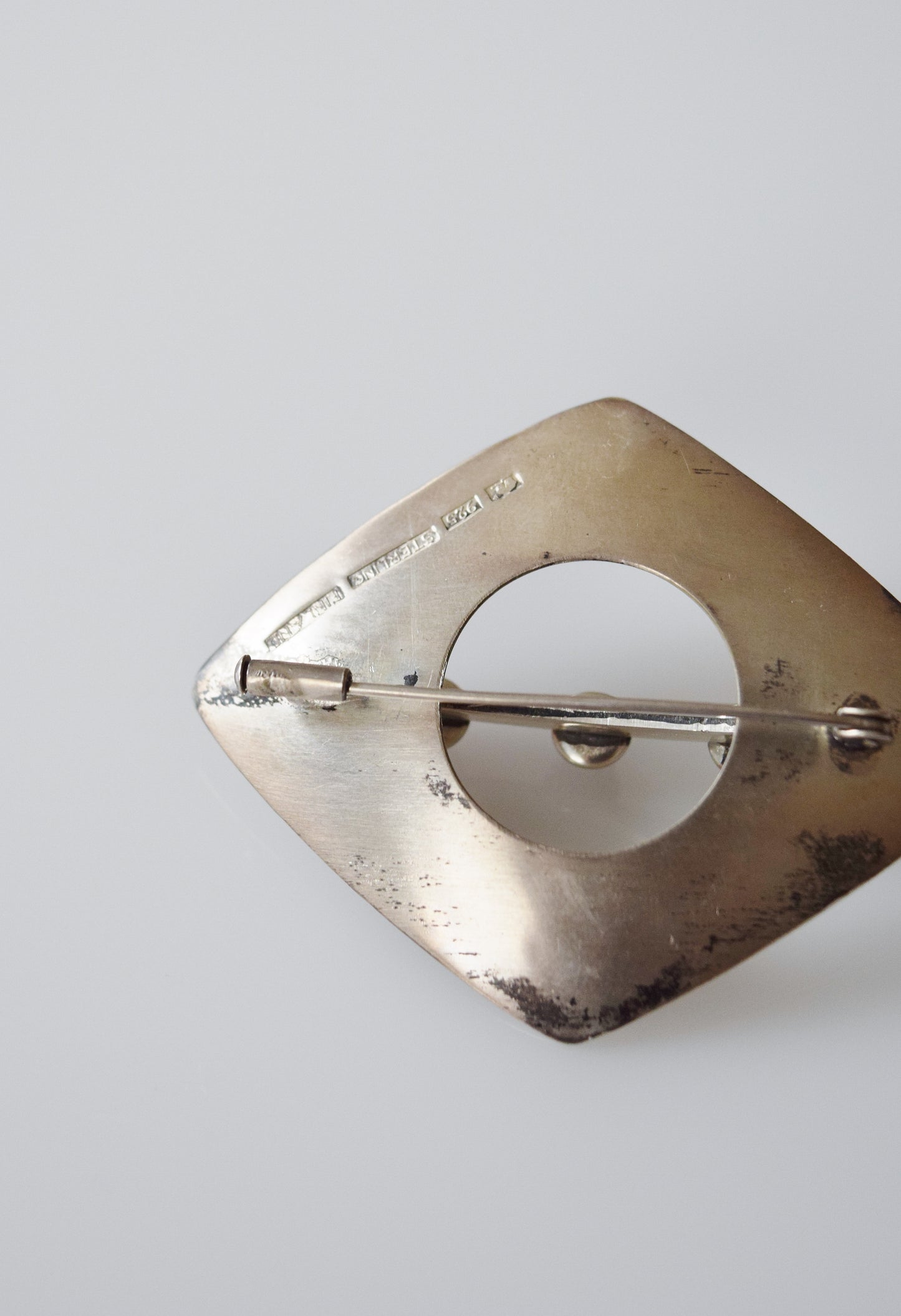 1970s Kultaseppa Solavaara Sterling + Carnelian Modernist Brooch