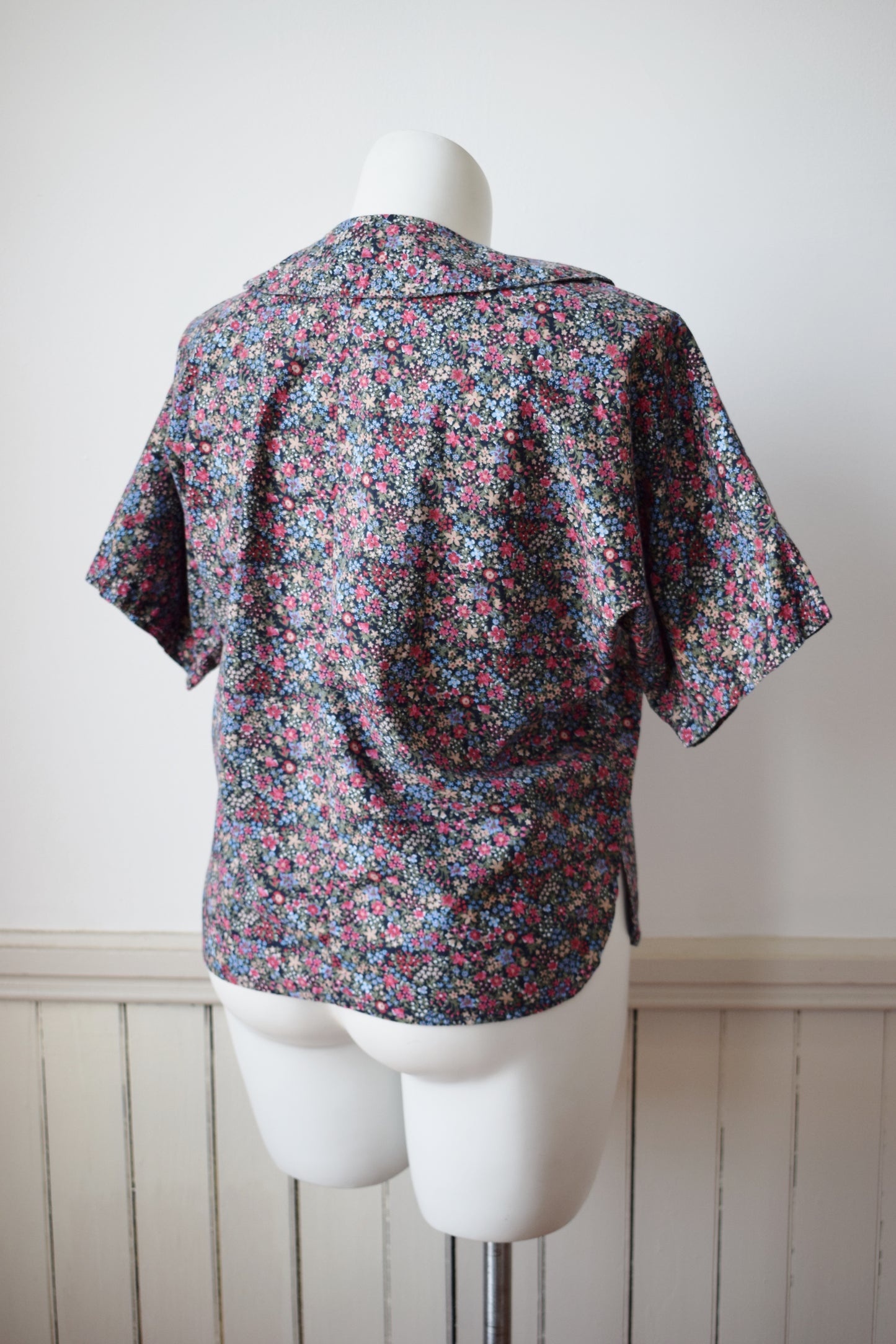 Micro Floral Print Cotton Top | L/XL