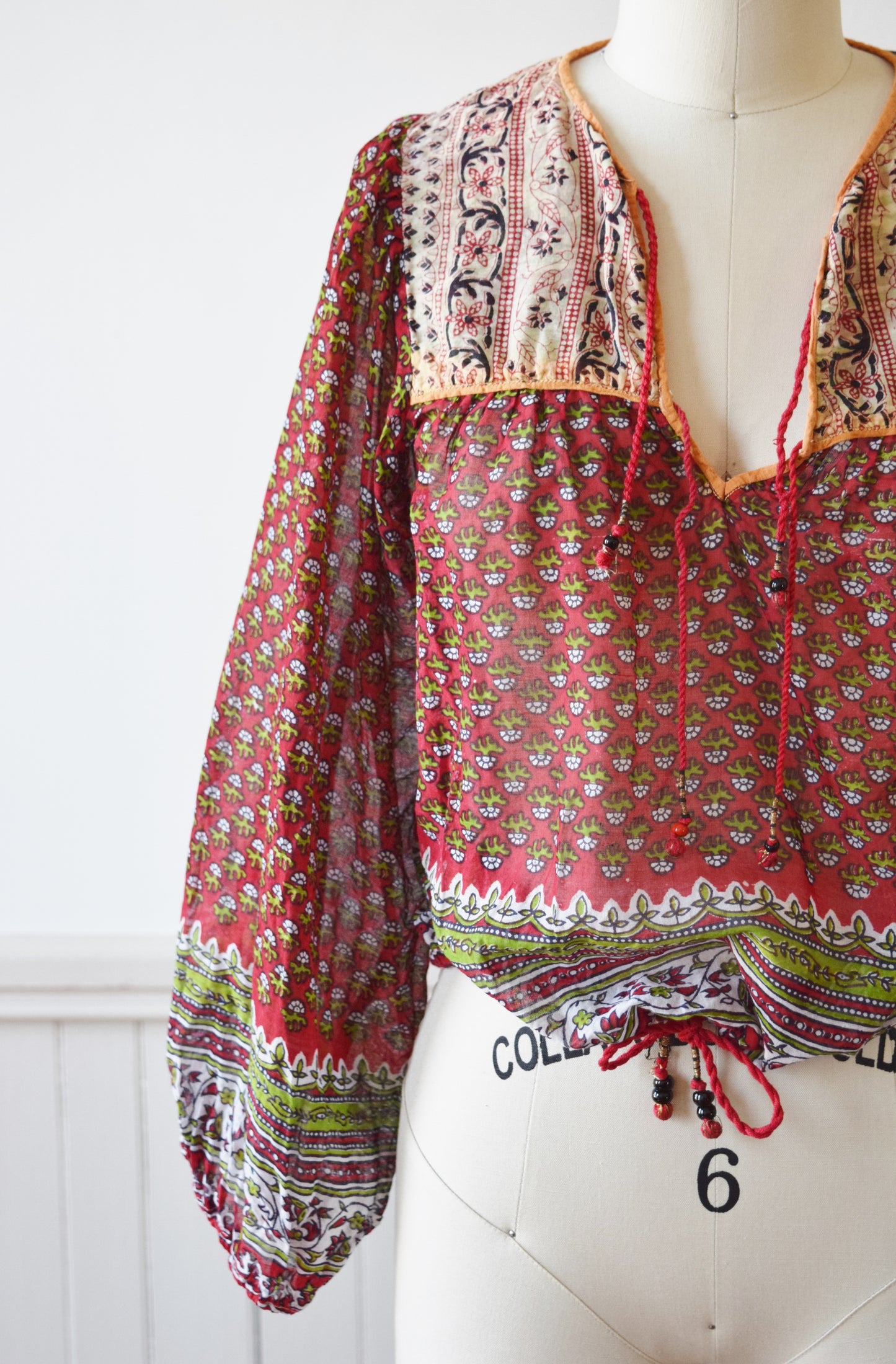 Indian Cotton Gauze Blouse | S
