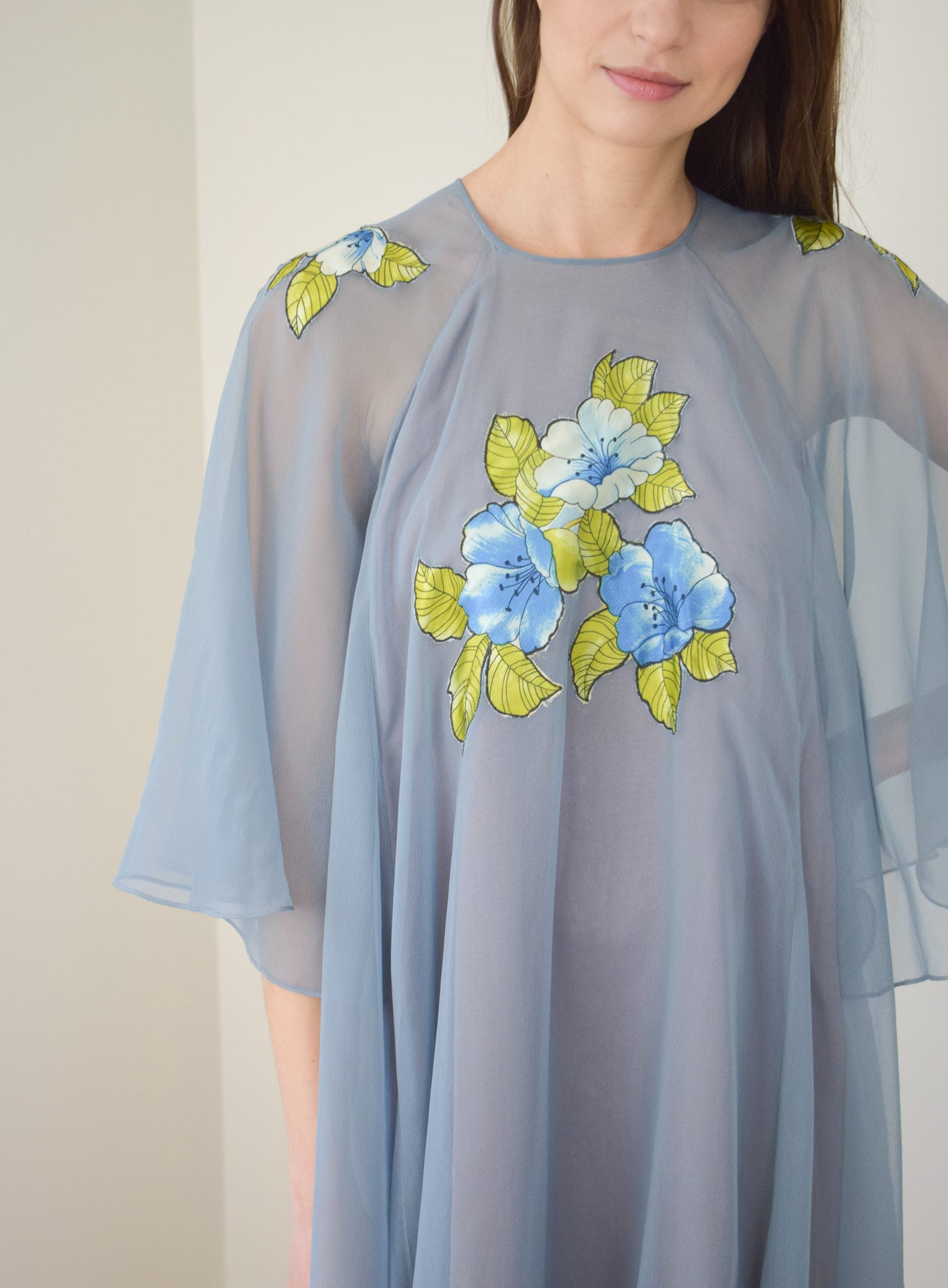 1970s Jean Varon Chiffon Dress | S/M