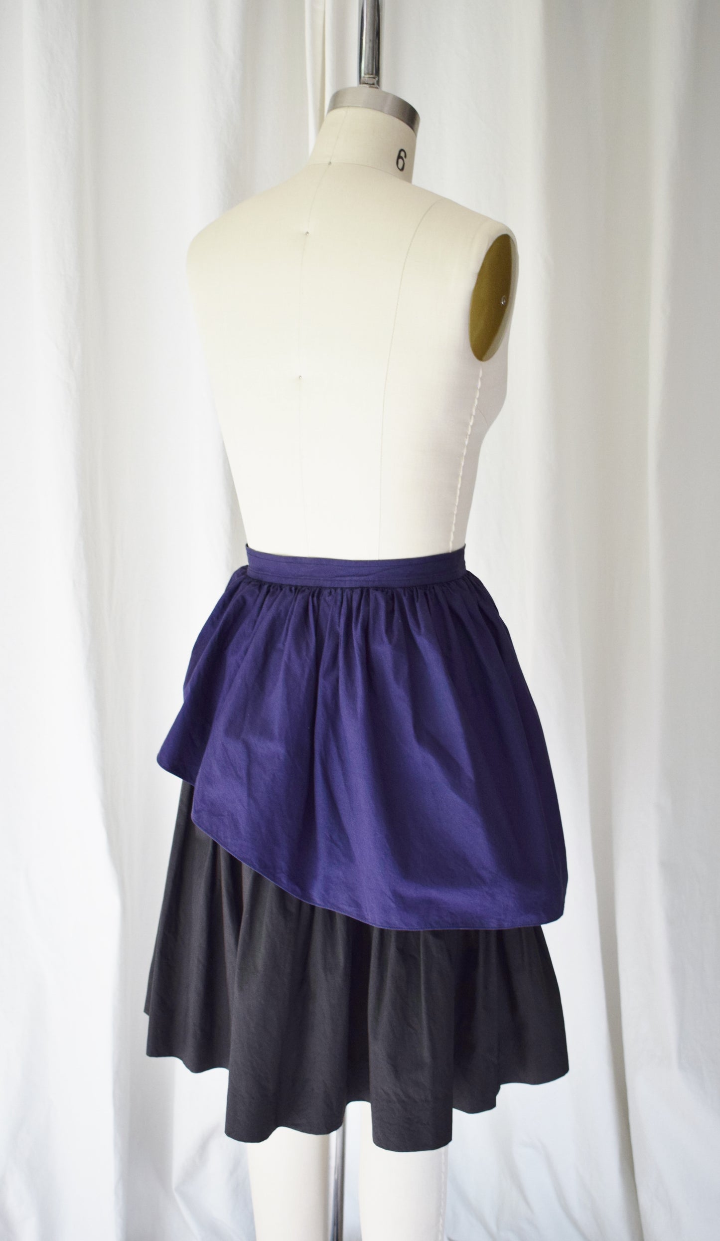 1980s Yves Saint Laurent Tiered Cotton Skirt | XS
