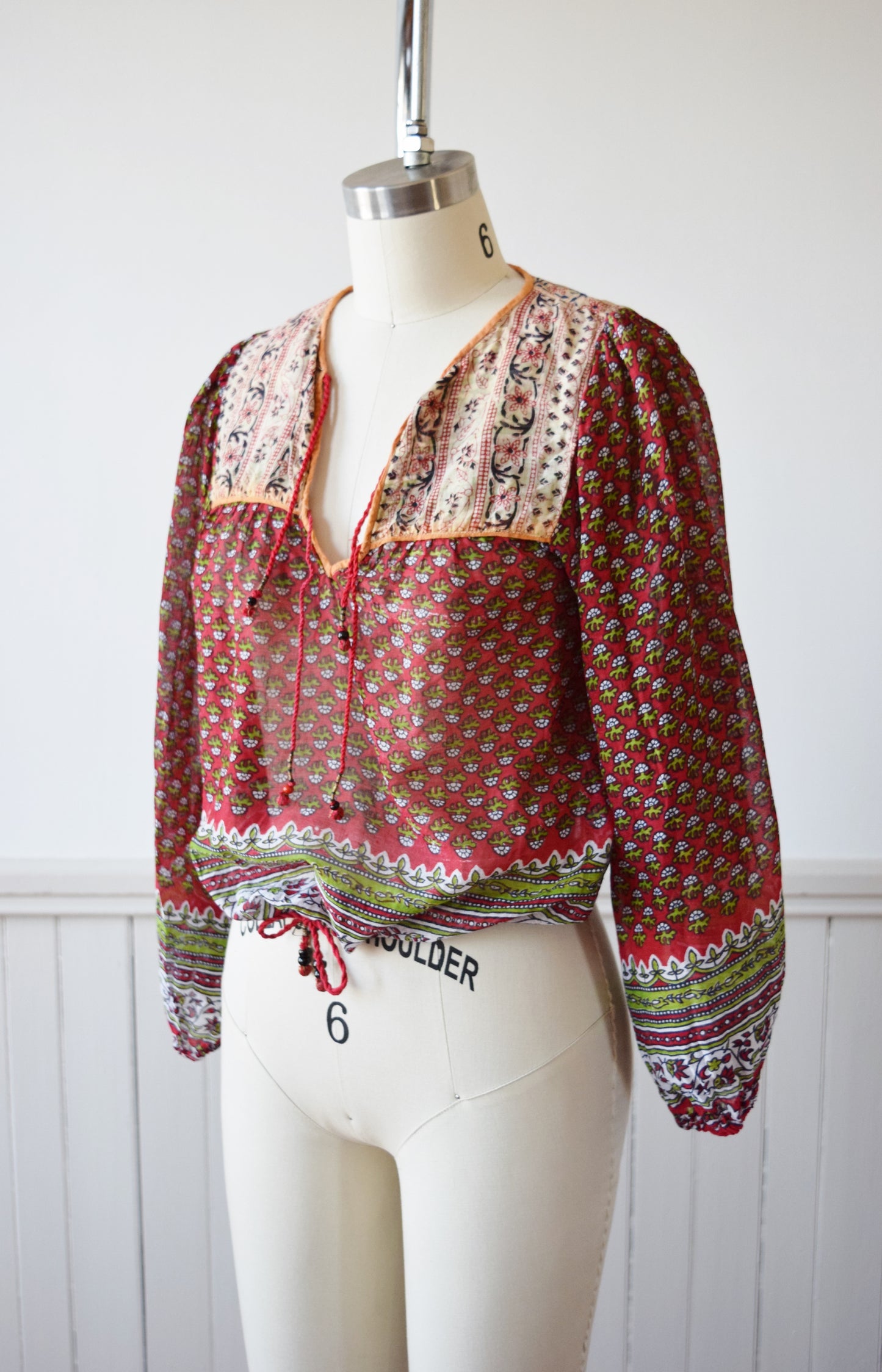 Indian Cotton Gauze Blouse | S