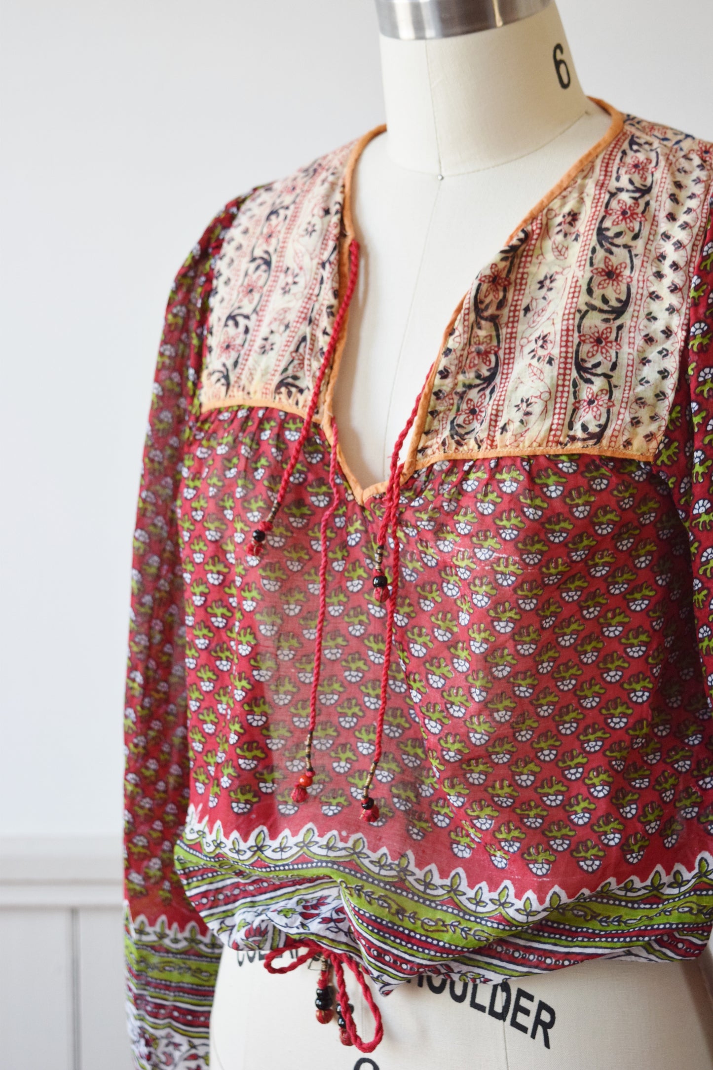 Indian Cotton Gauze Blouse | S