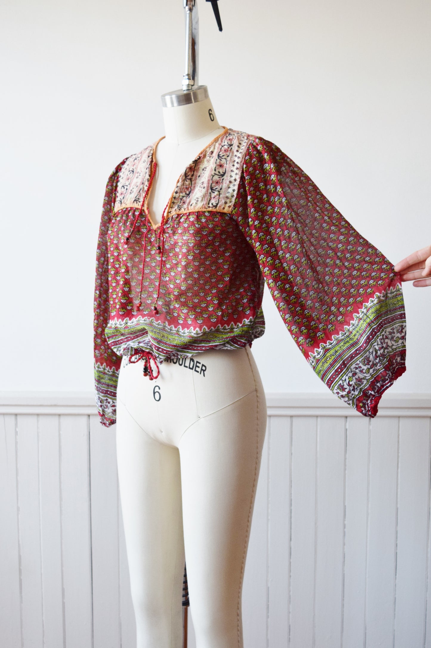Indian Cotton Gauze Blouse | S