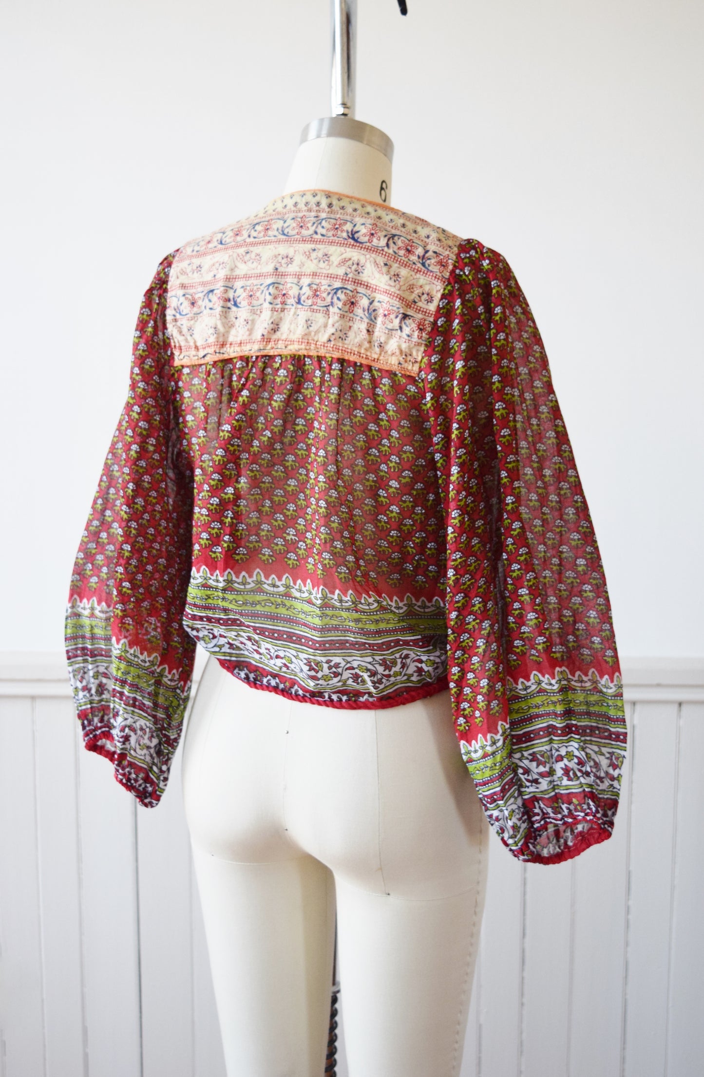 Indian Cotton Gauze Blouse | S
