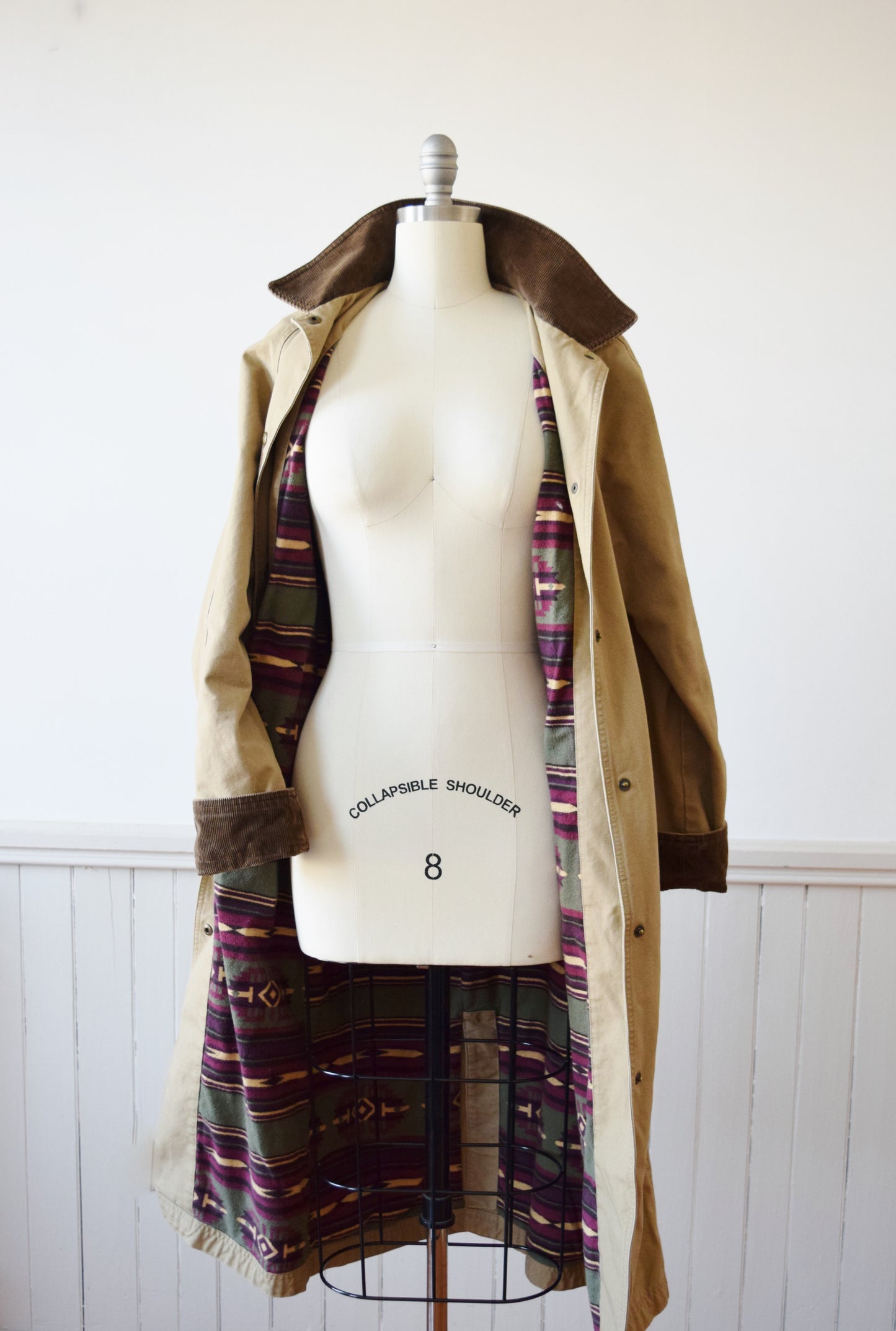 LL Bean Classic Canvas Full Length Field Coat | M