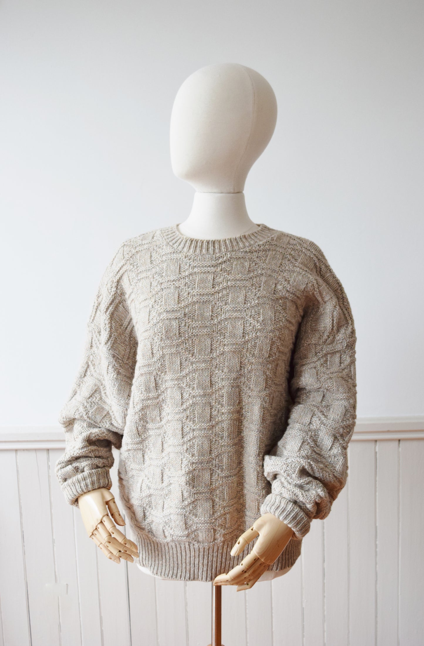 1980s Hand Knit Wool Pullover by Isleboro Knitwear
