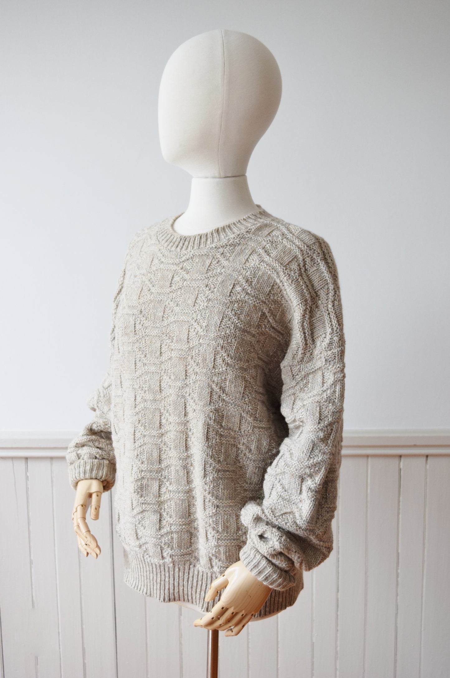 1980s Hand Knit Wool Pullover by Isleboro Knitwear