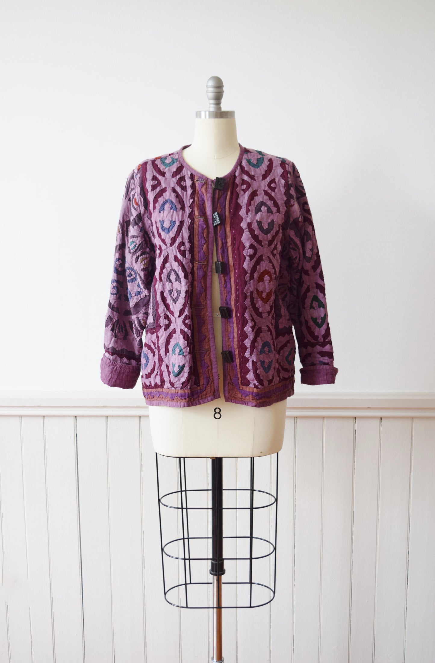 Vintage Mola-Style Quilted Jacket | M