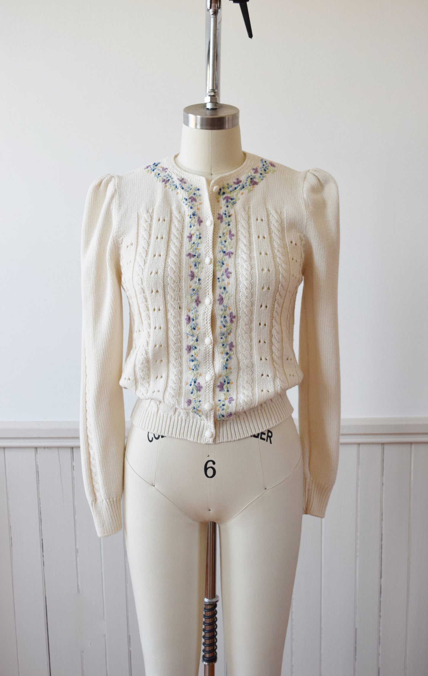1930s Style Hand Embroidered Cardigan | S