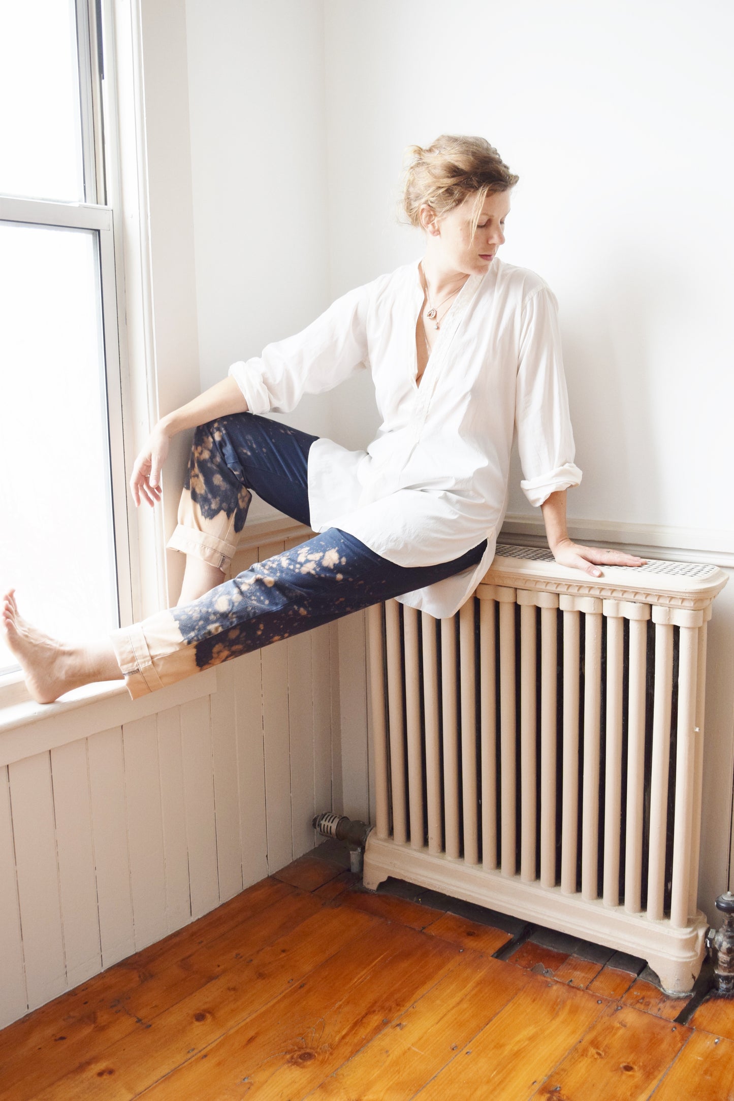 Vintage Hand-Distressed Splat Pants | 30" W