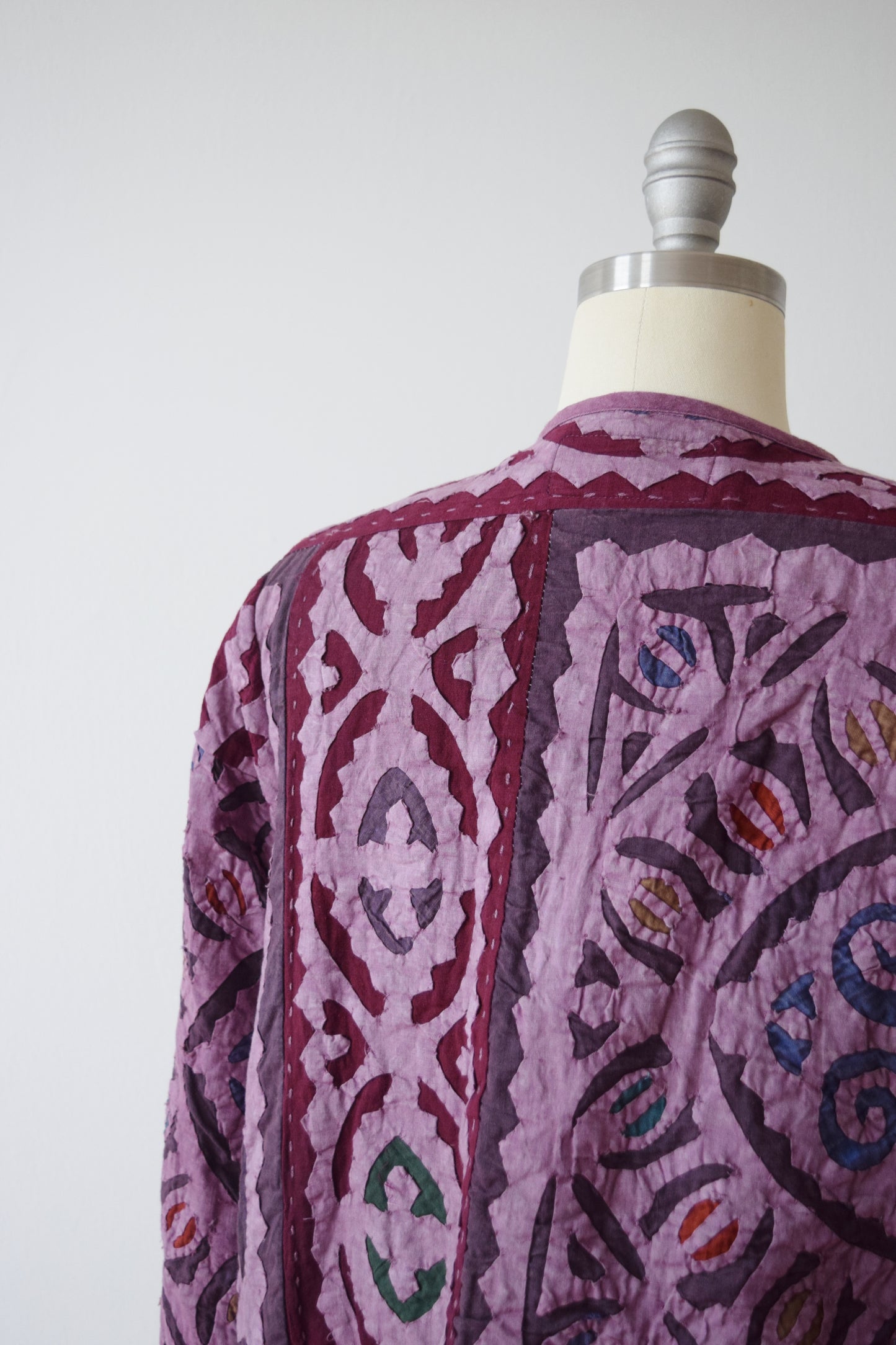Vintage Mola-Style Quilted Jacket | M