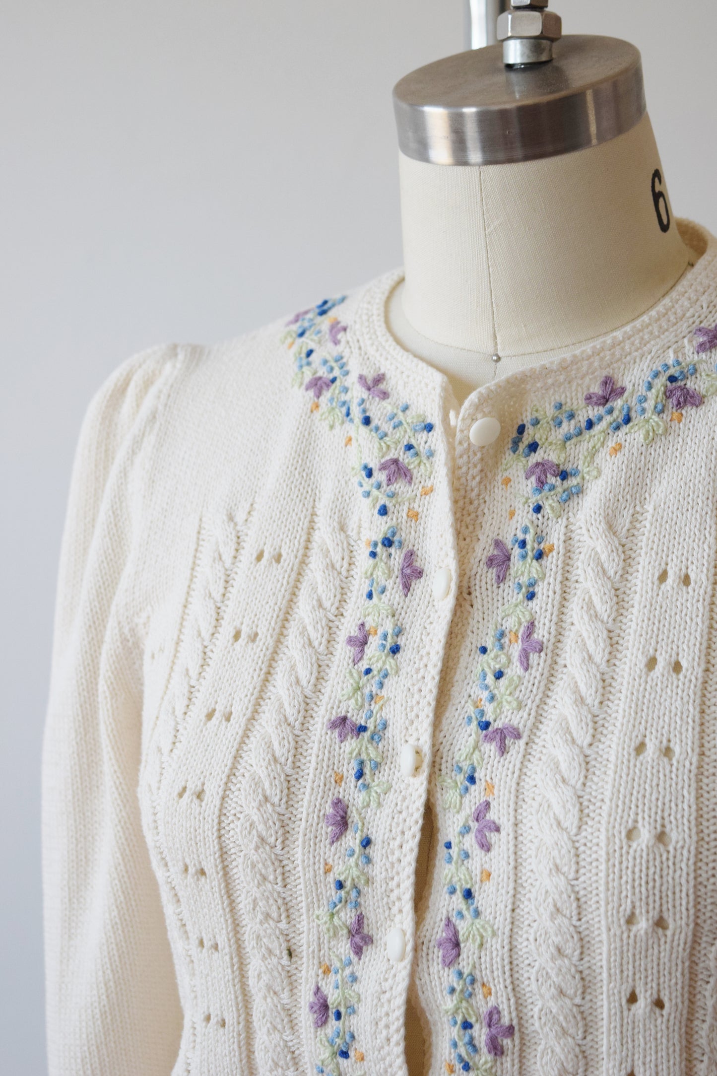 1930s Style Hand Embroidered Cardigan | S