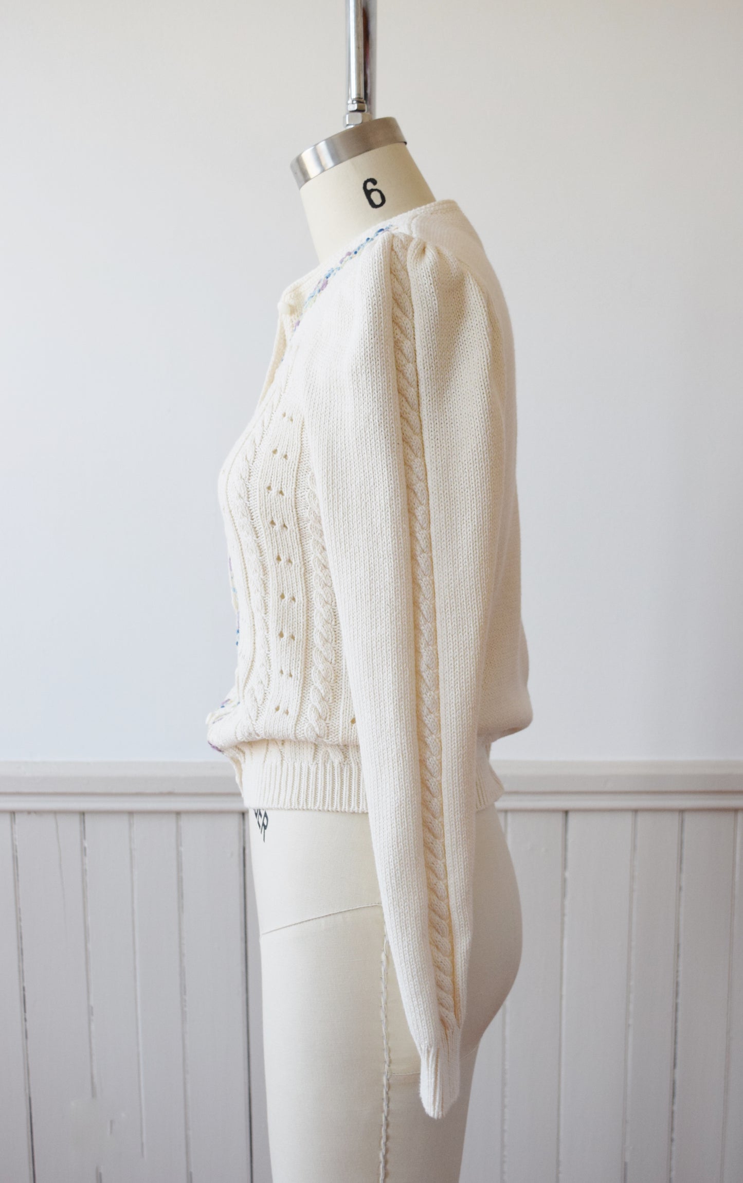 1930s Style Hand Embroidered Cardigan | S