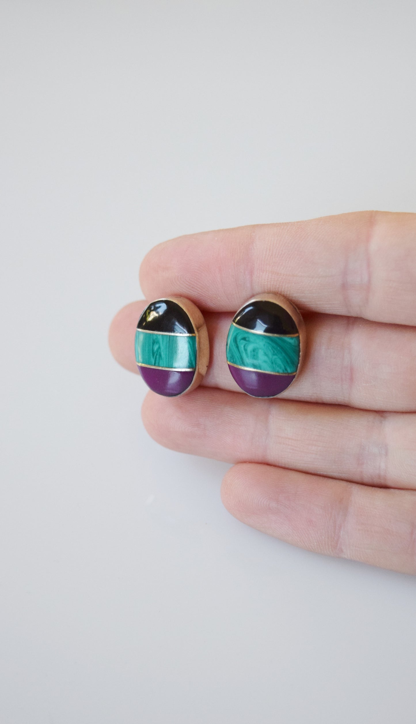 Colorblock Sterling Earrings