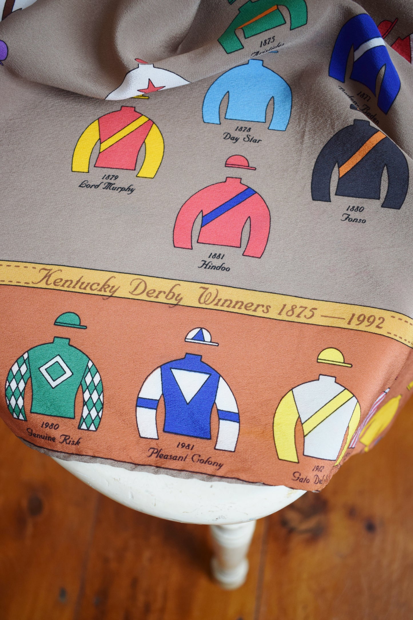 1992 Silk Kentucky Derby Souvenir Scarf