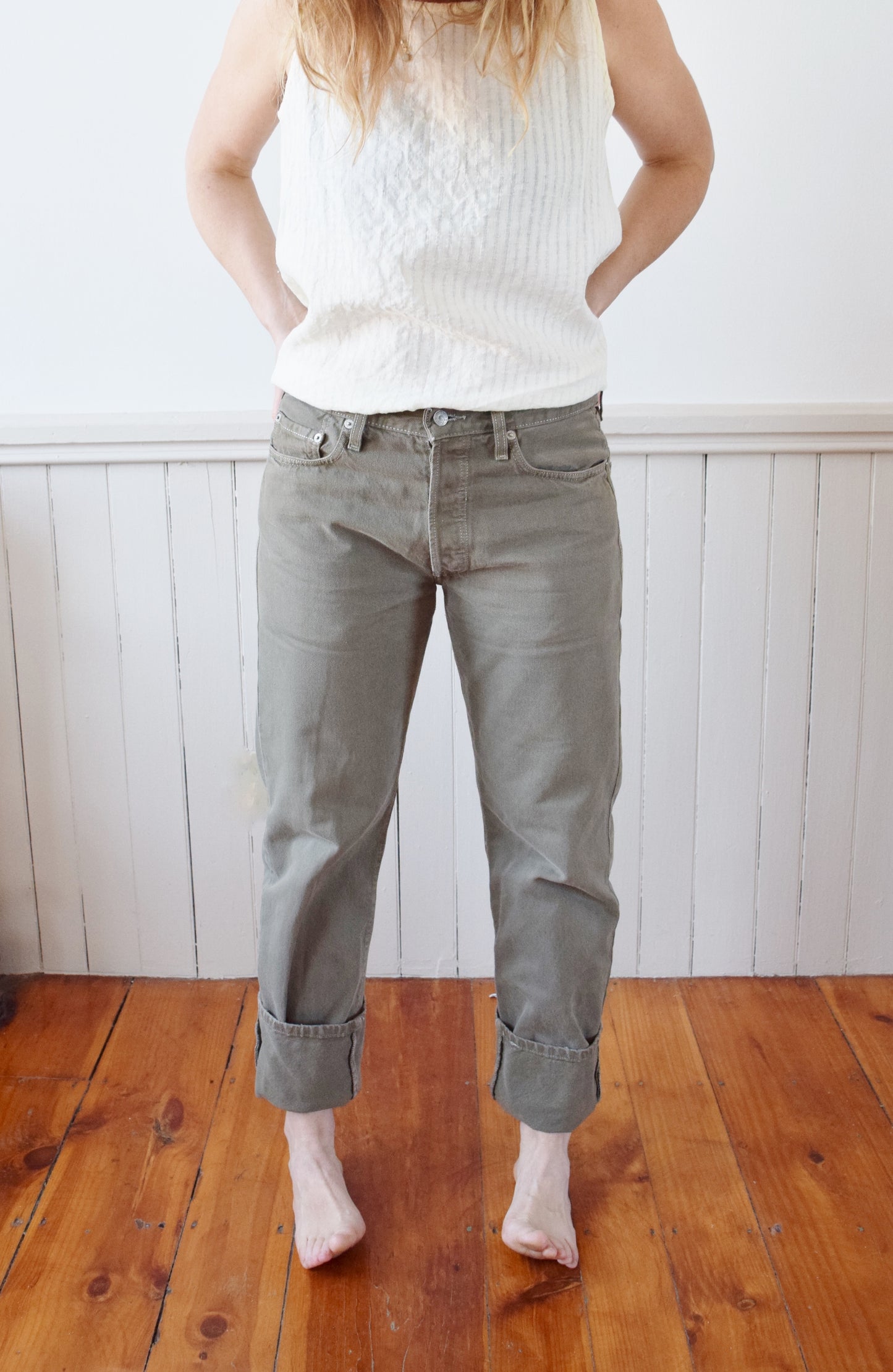 Levi's 501s in Olive Green | 33 W