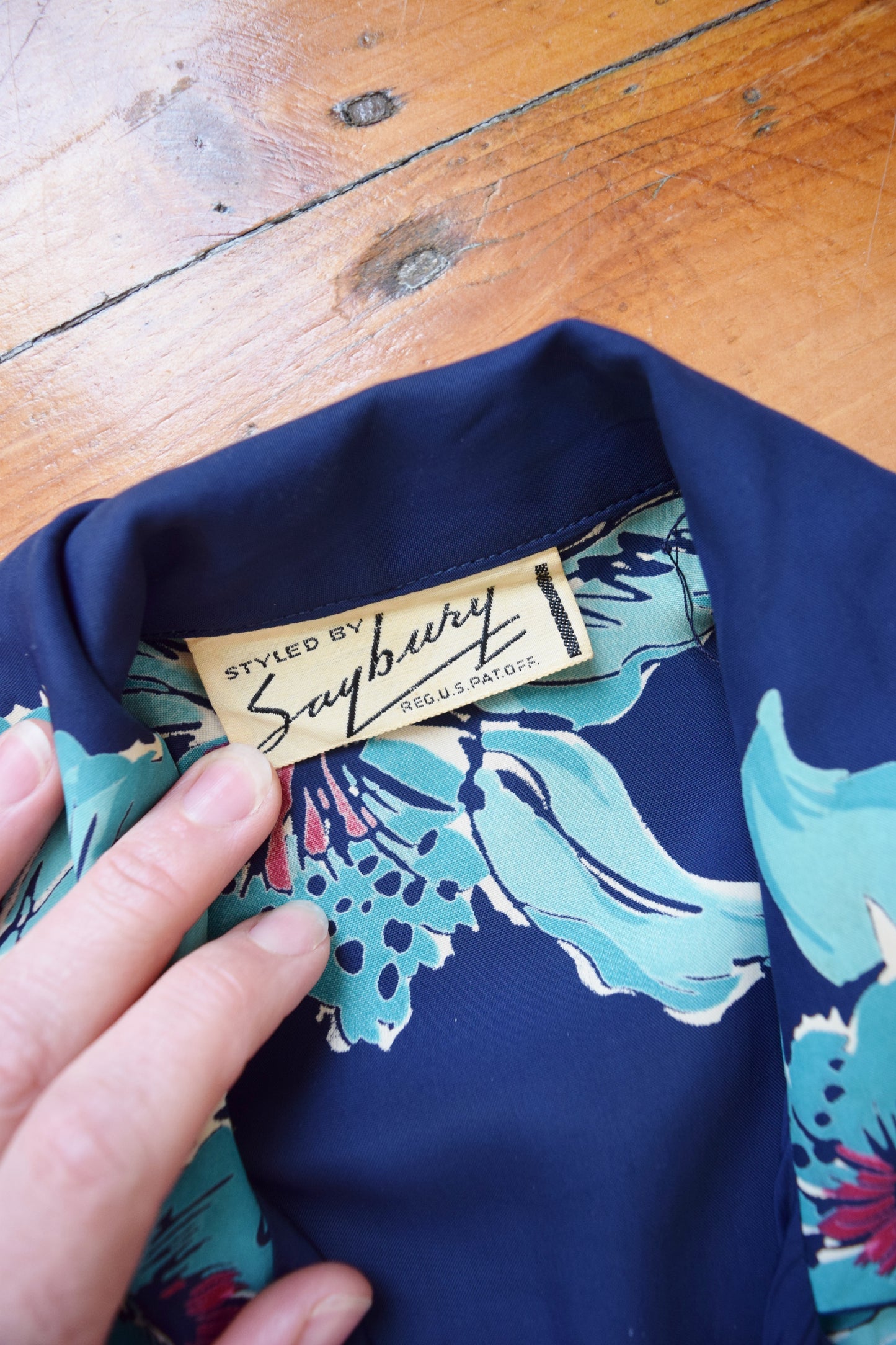 Vintage Cold Rayon Zip Front Jumpsuit by Saybury | 1940s | M